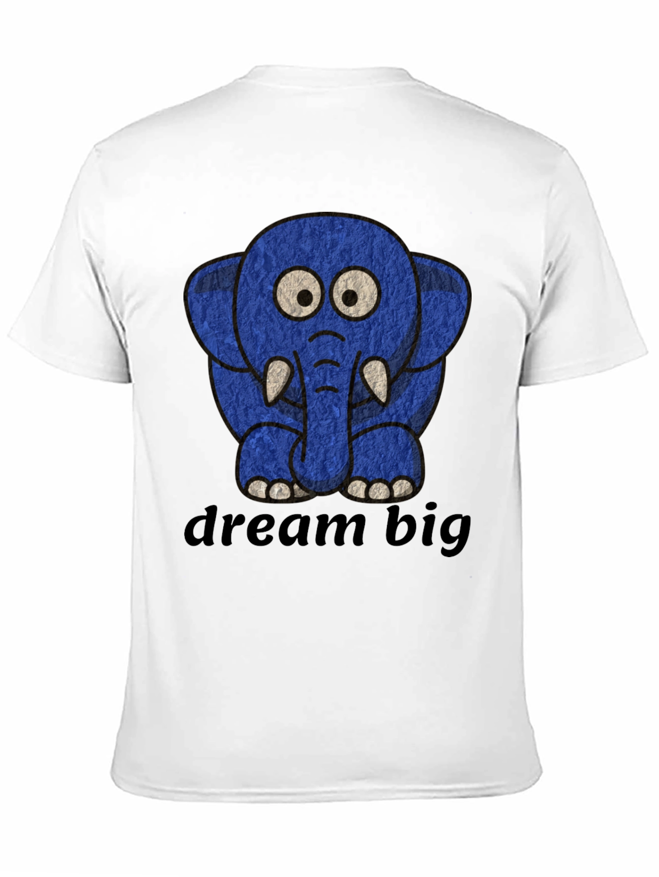 Cute Blue Elephant Dream Big Graphic Tee