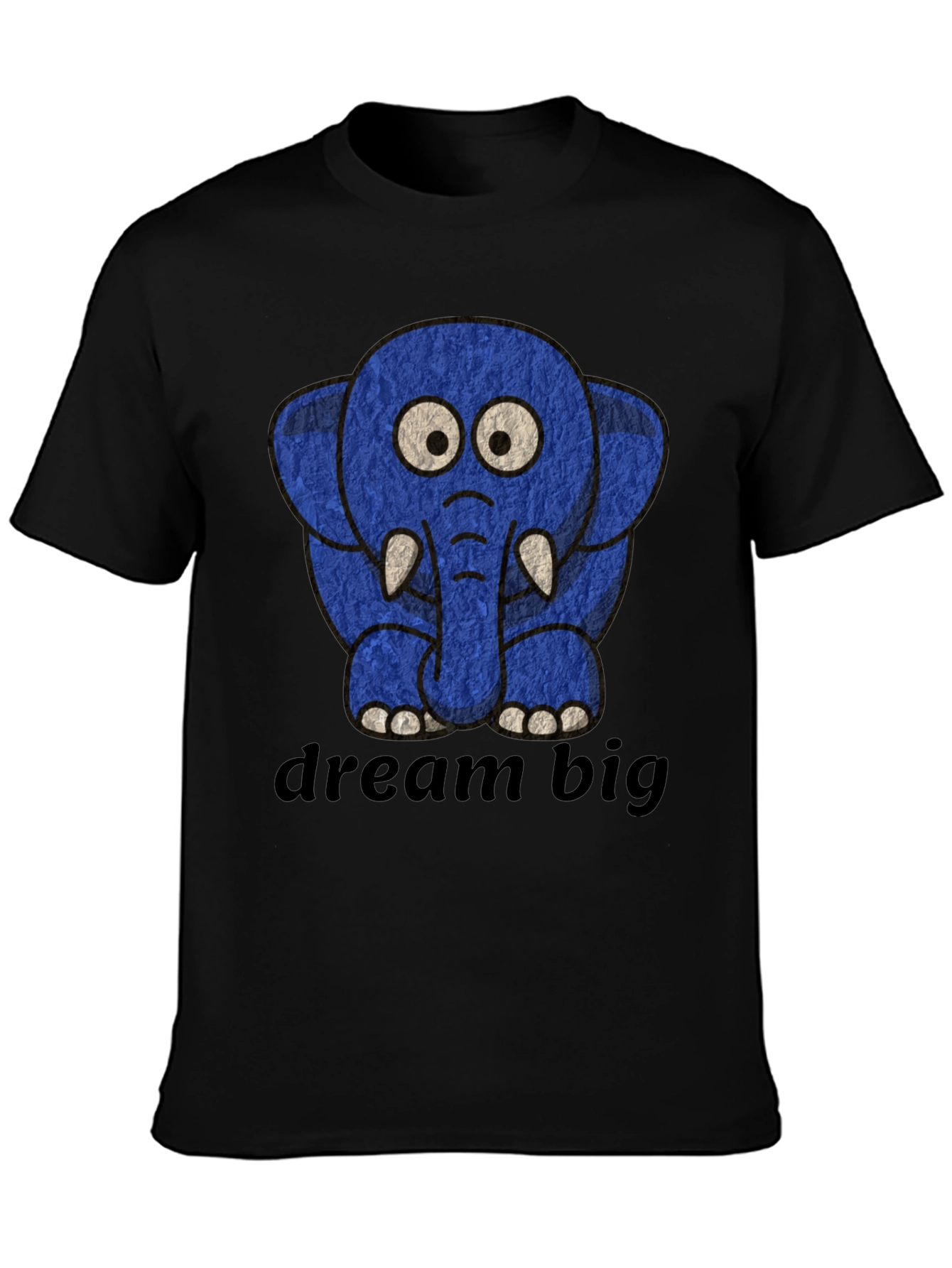 Cute Blue Elephant Dream Big Graphic Tee