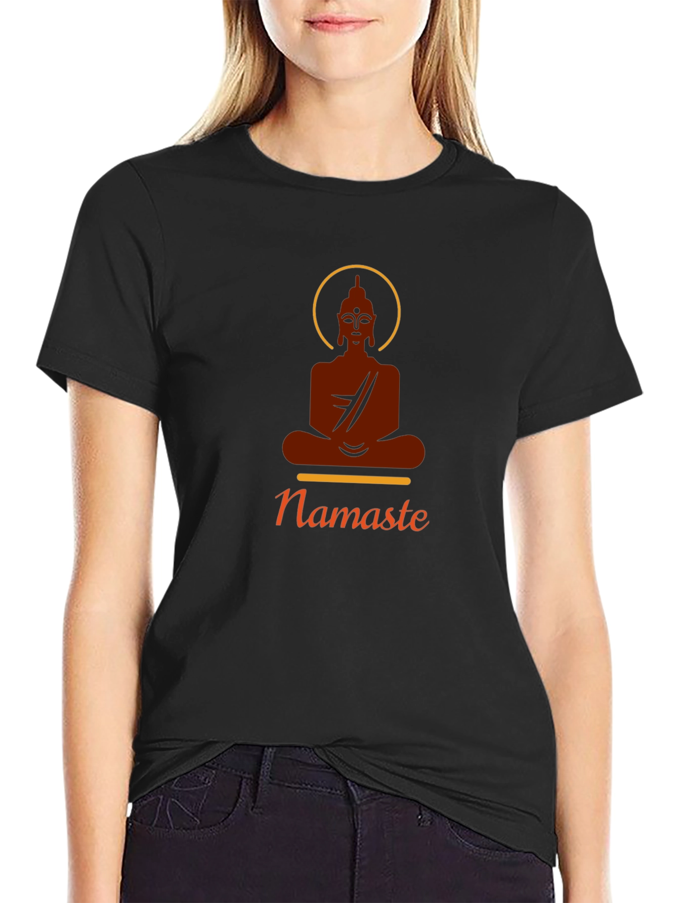 Namaste Buddha Graphic Tee - Meditate in Style!