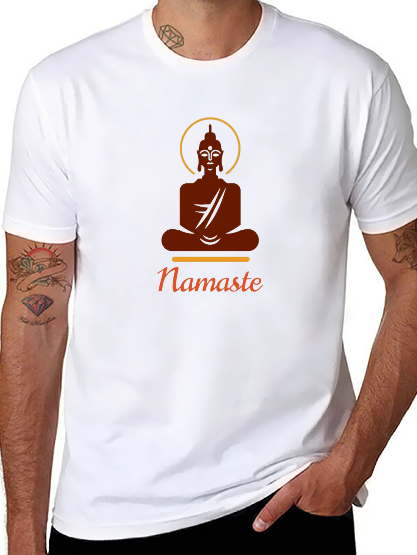 Namaste Buddha Graphic Tee - Meditate in Style!