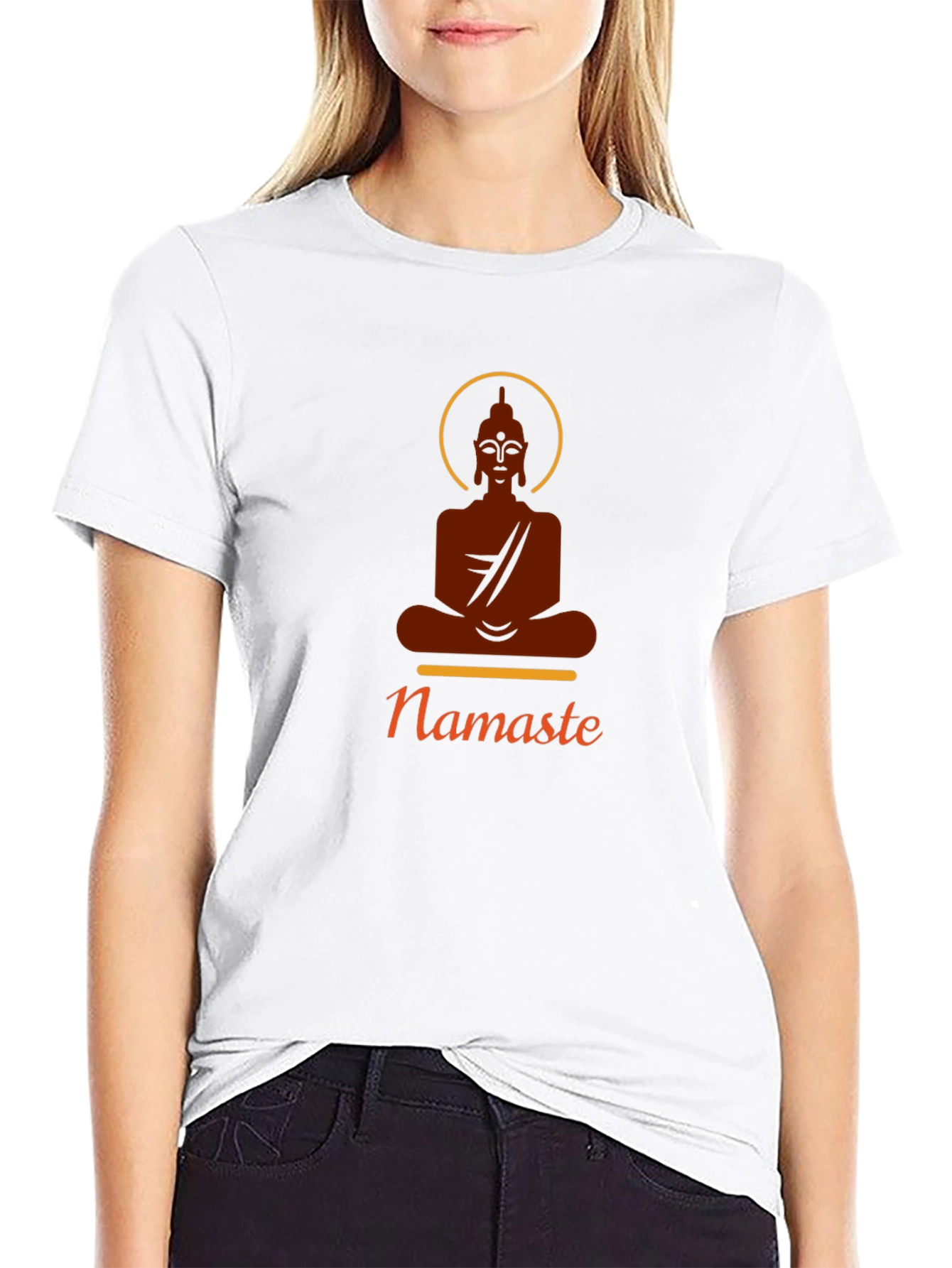 Namaste Buddha Graphic Tee - Meditate in Style!