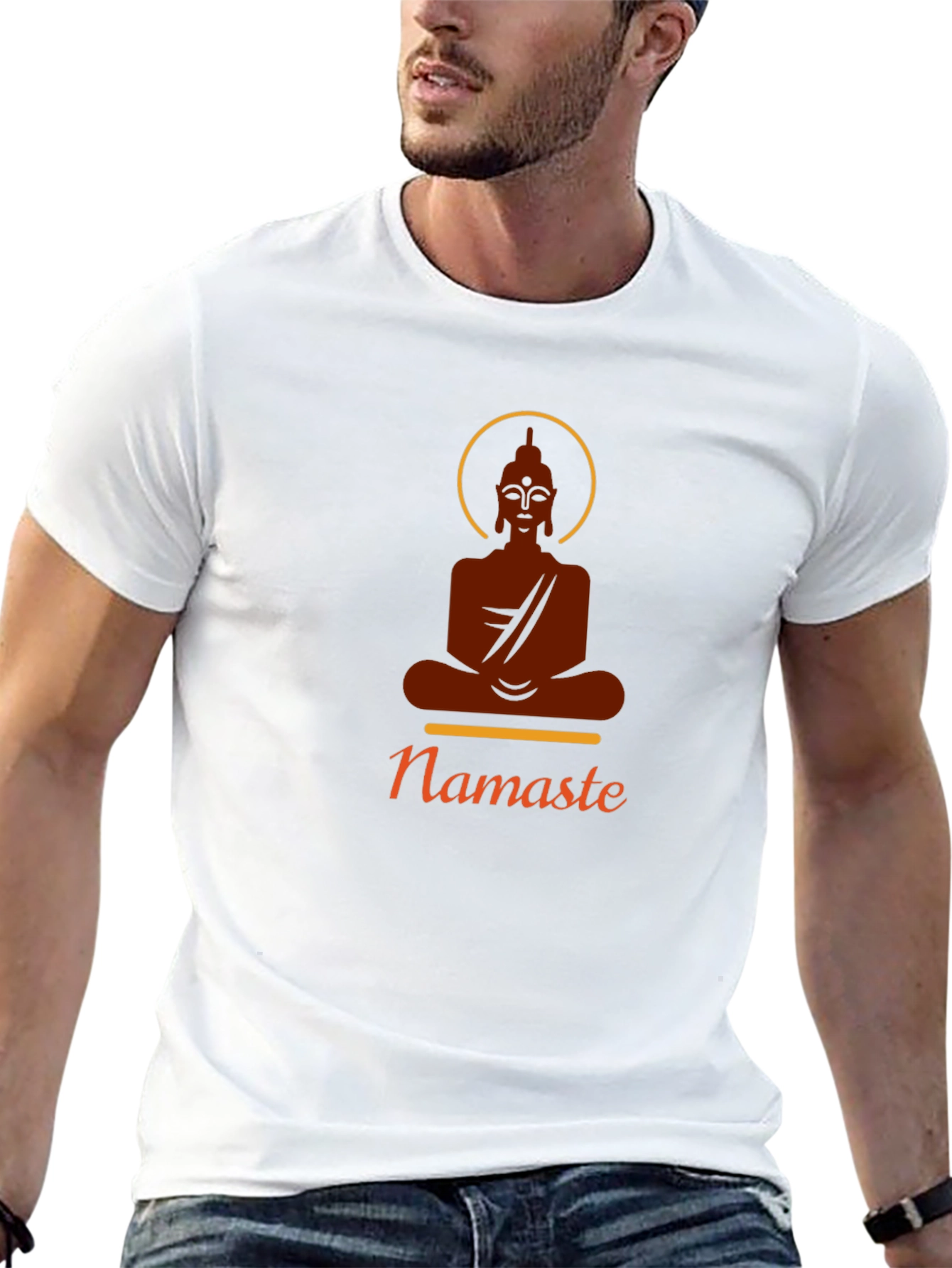 Namaste Buddha Graphic Tee - Meditate in Style!