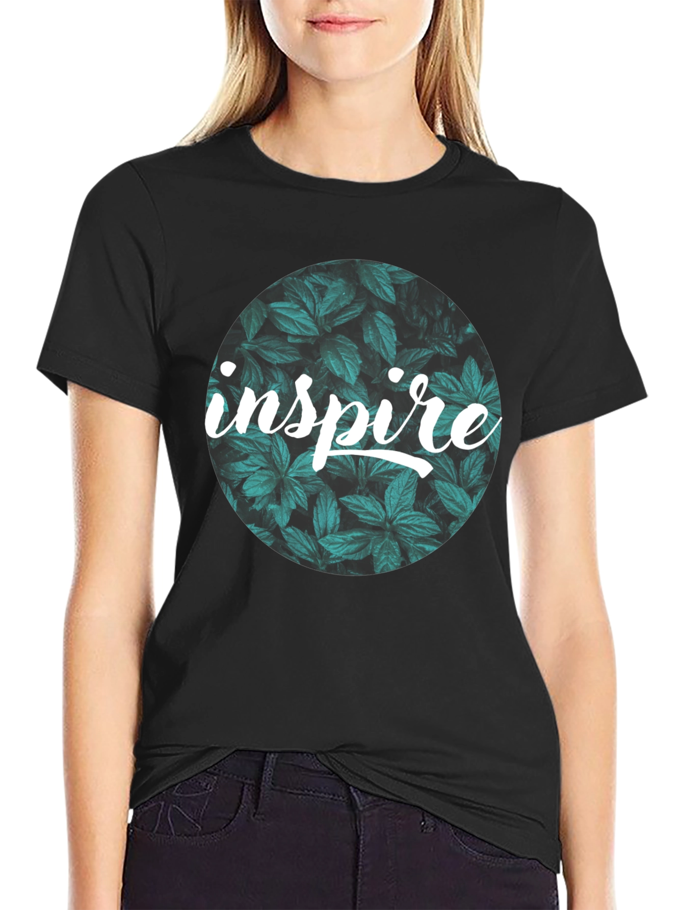 Inspire Leaf Graphic T-Shirt - Stylish Comfort