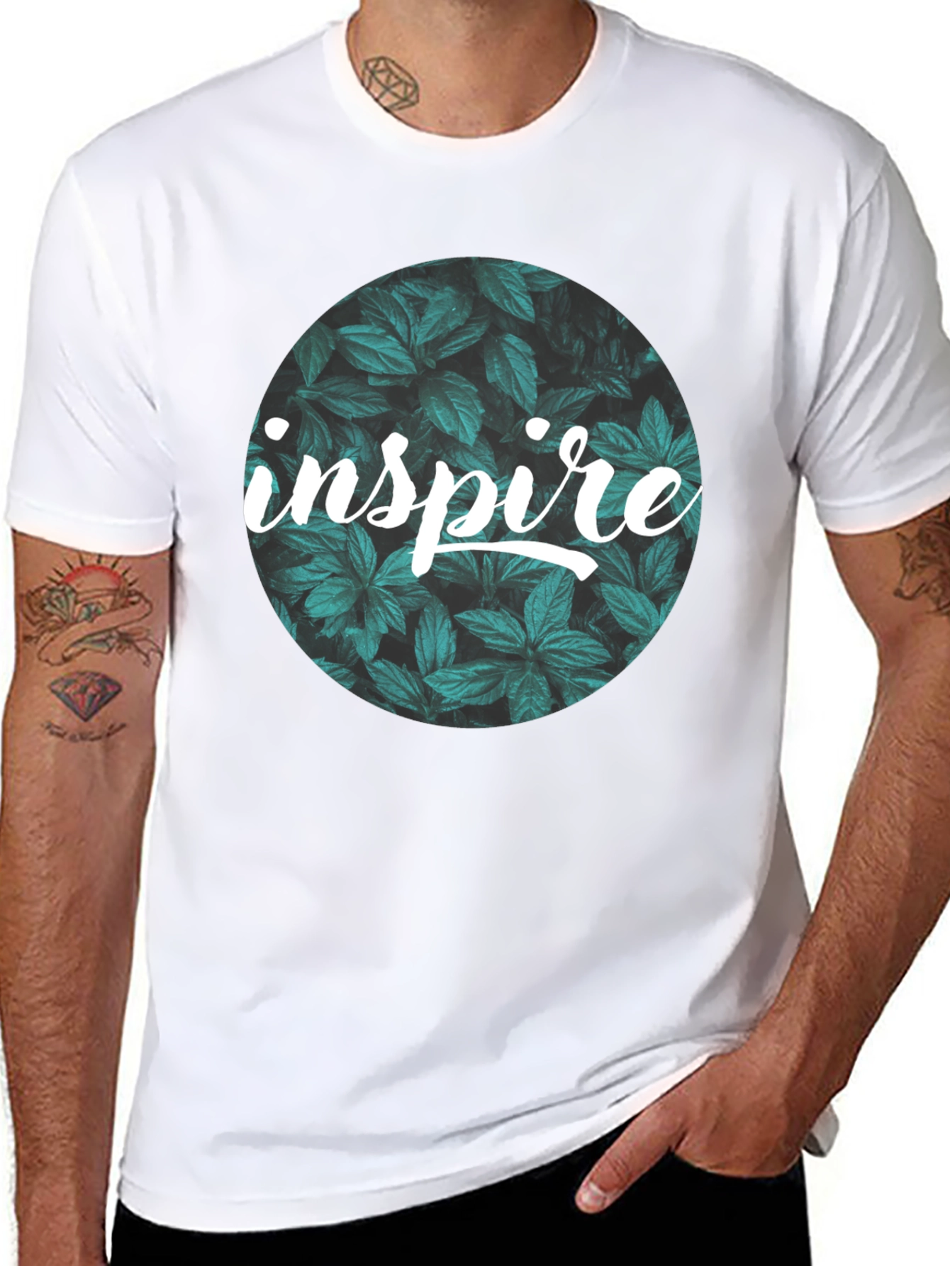Inspire Leaf Graphic T-Shirt - Stylish Comfort