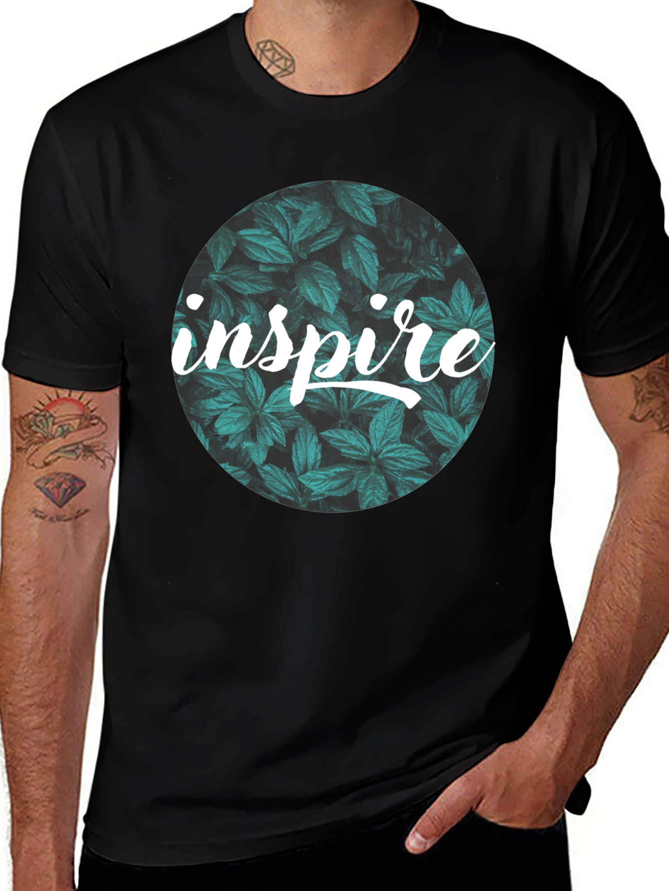 Inspire Leaf Graphic T-Shirt - Stylish Comfort