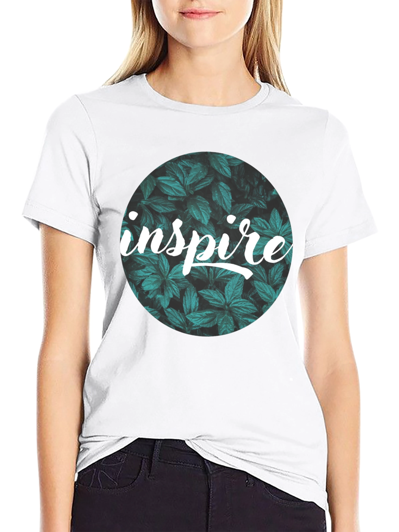 Inspire Leaf Graphic T-Shirt - Stylish Comfort