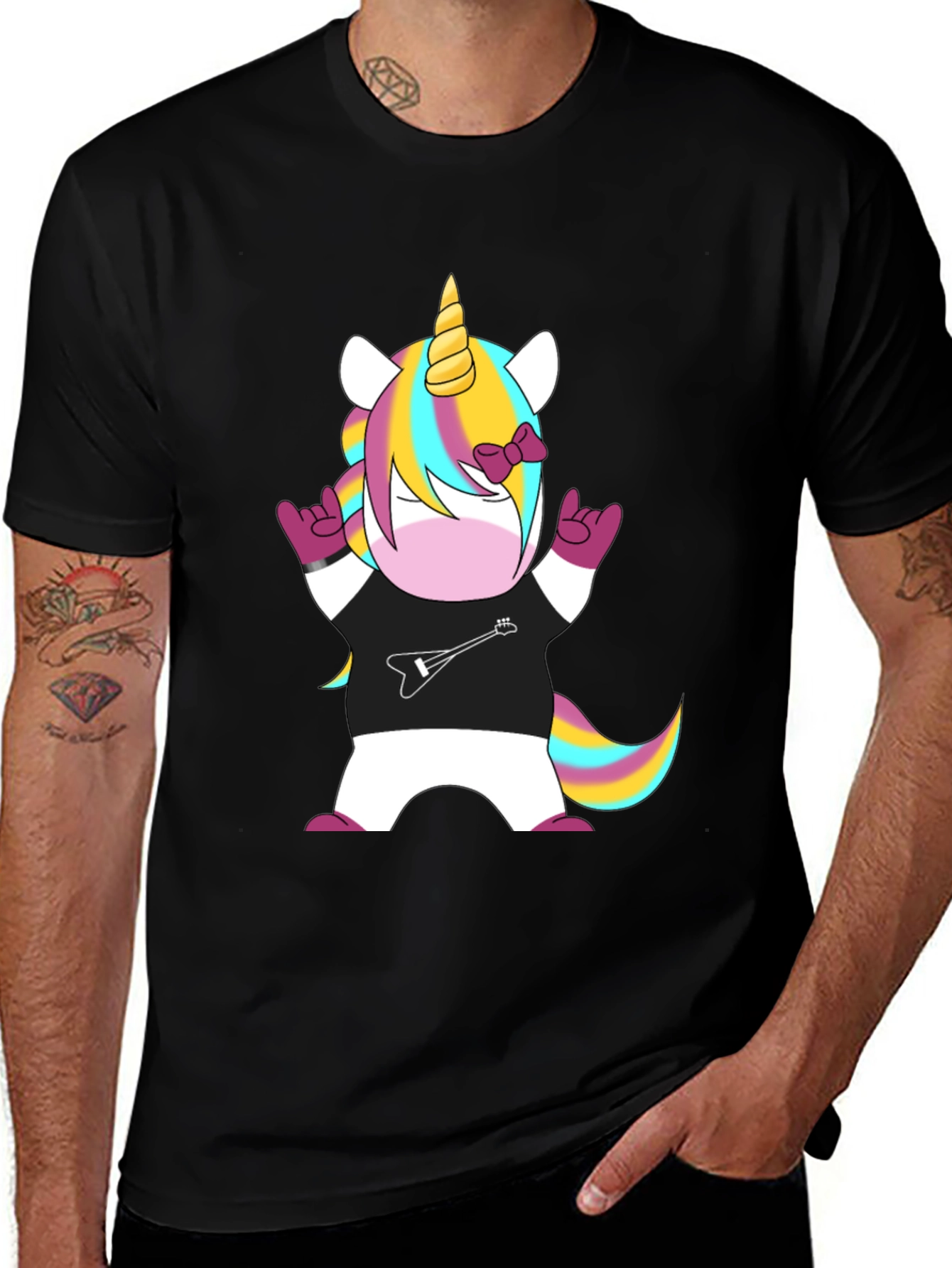 Unicorn Rocker Black T-Shirt