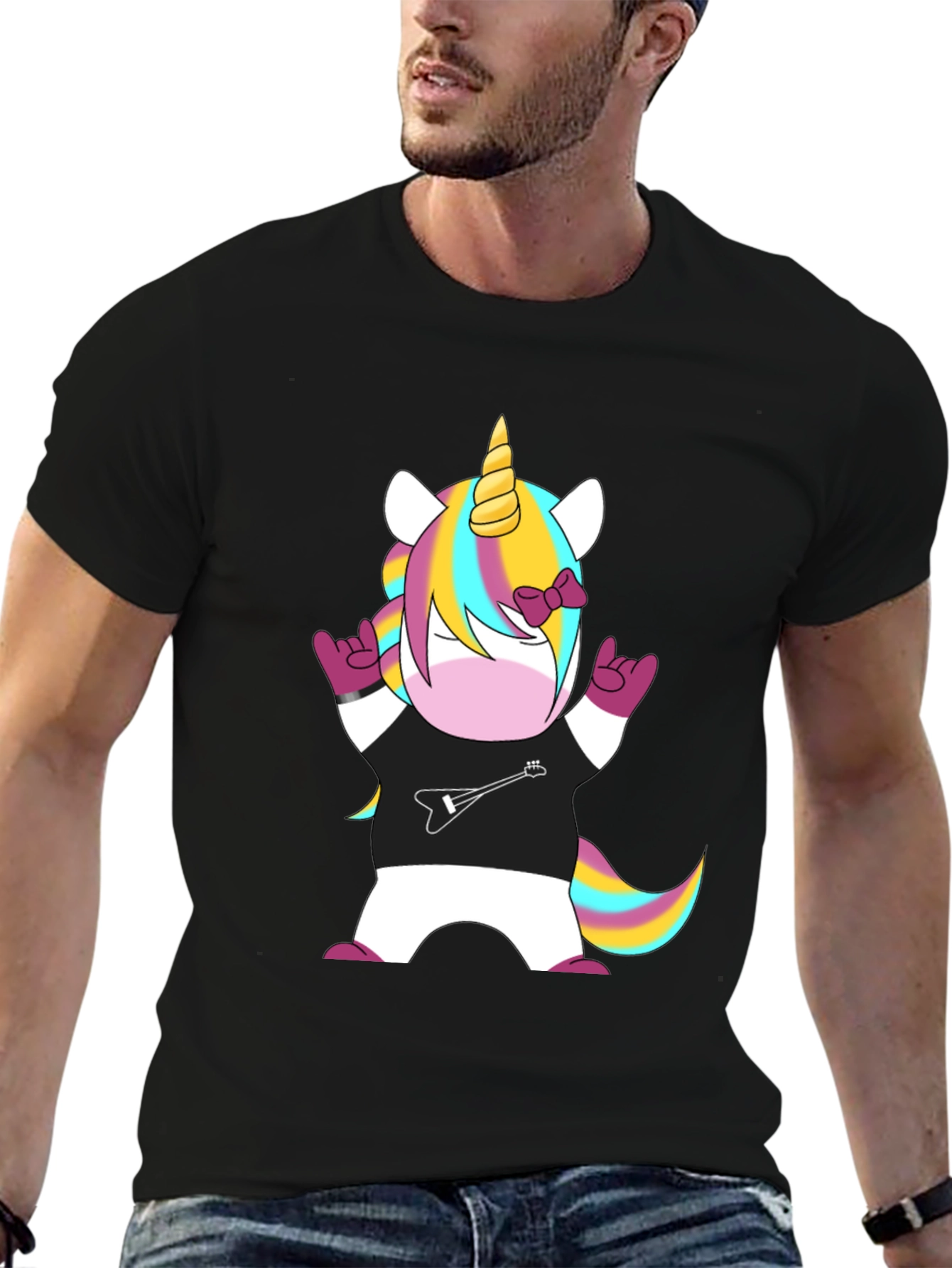 Unicorn Rocker Black T-Shirt
