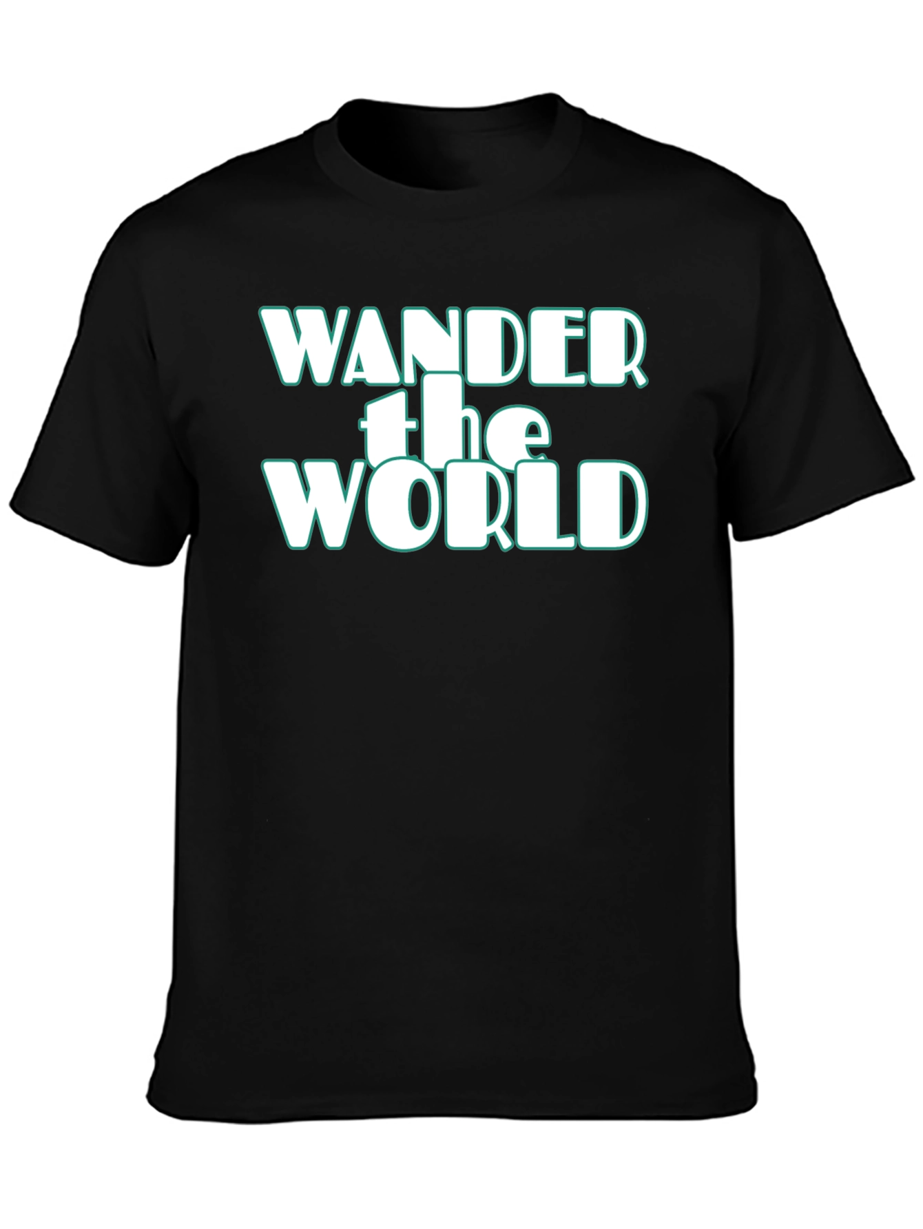 Wander the World Graphic T-Shirt - Black