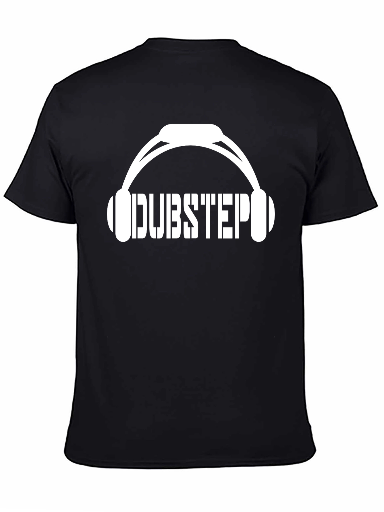 Dubstep Headphones Graphic Tee - Black Cotton T-Shirt