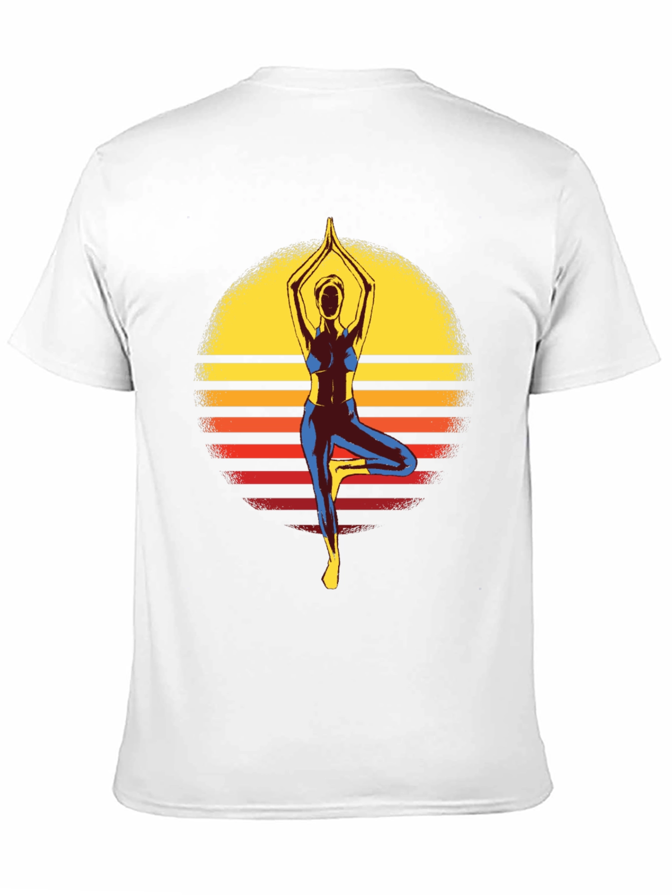 Yoga Sunset Graphic Tee - Tree Pose