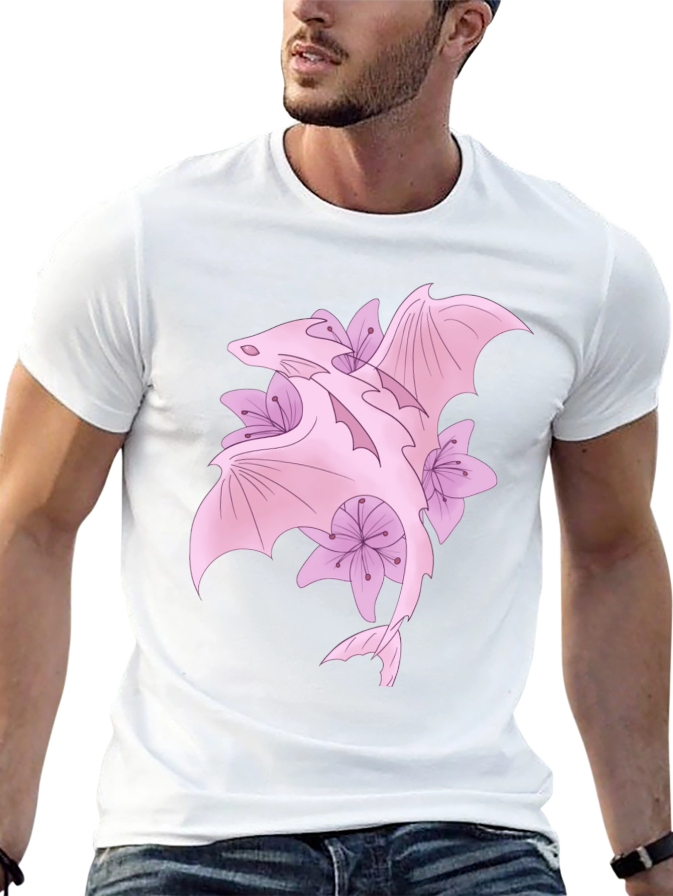 Dragon & Floral Graphic Tee