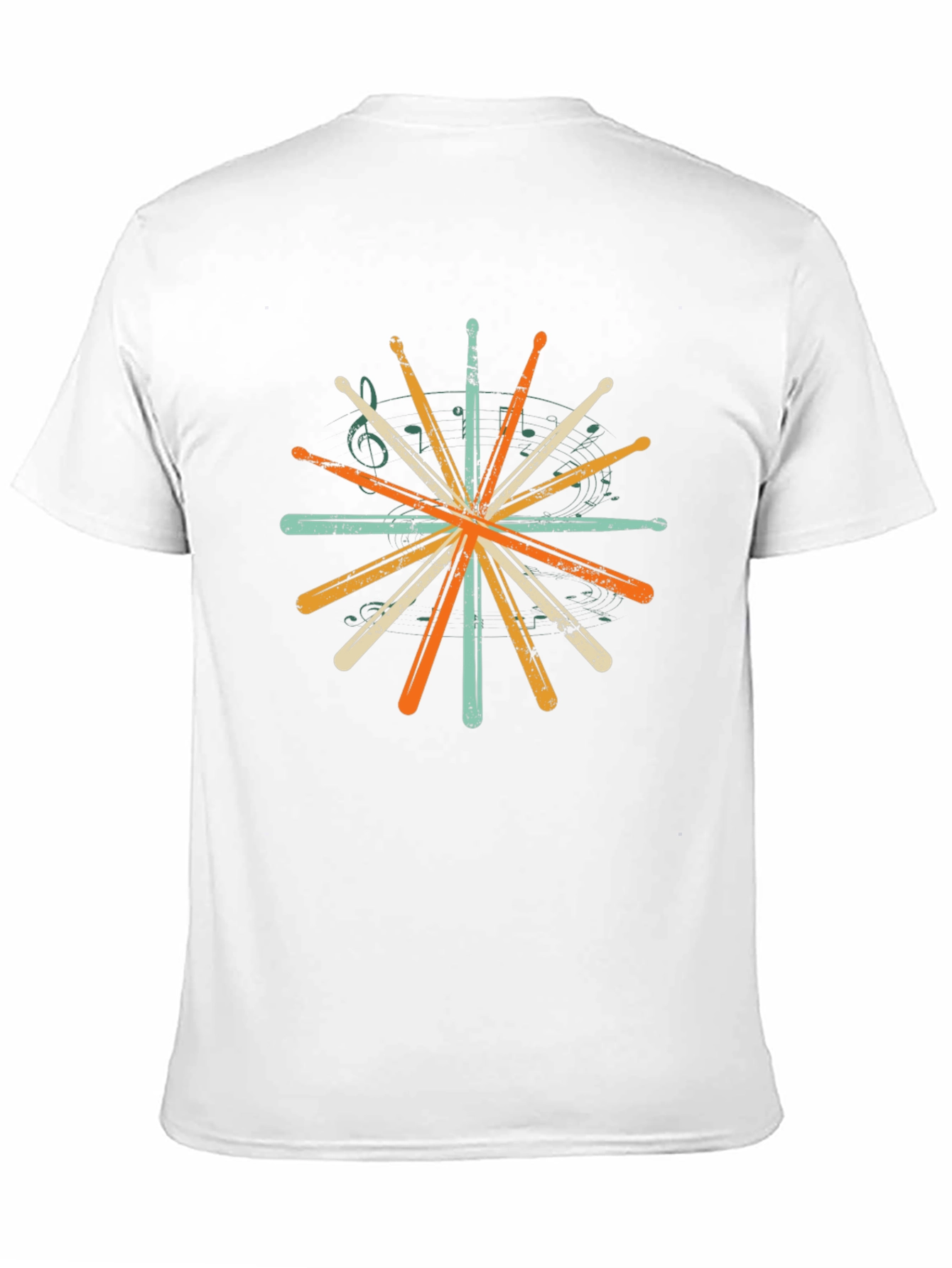 Drumsticks Burst Graphic T-Shirt - Music Lover Tee