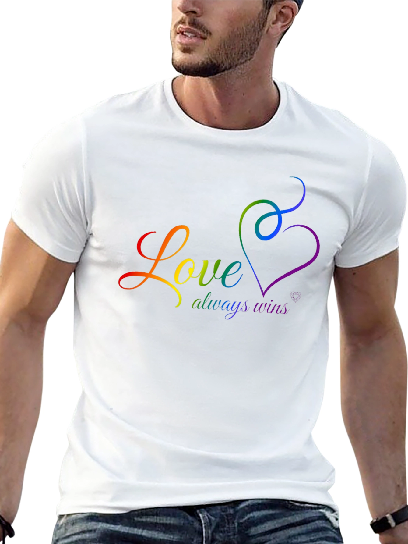Love Wins Rainbow Graphic T-Shirt