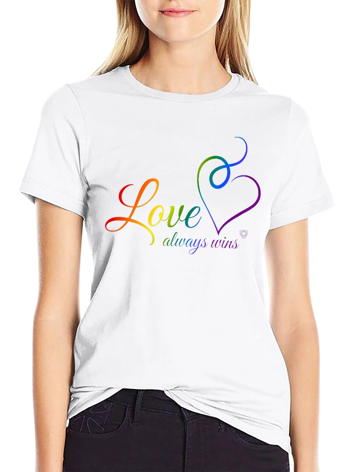 Love Wins Rainbow Graphic T-Shirt