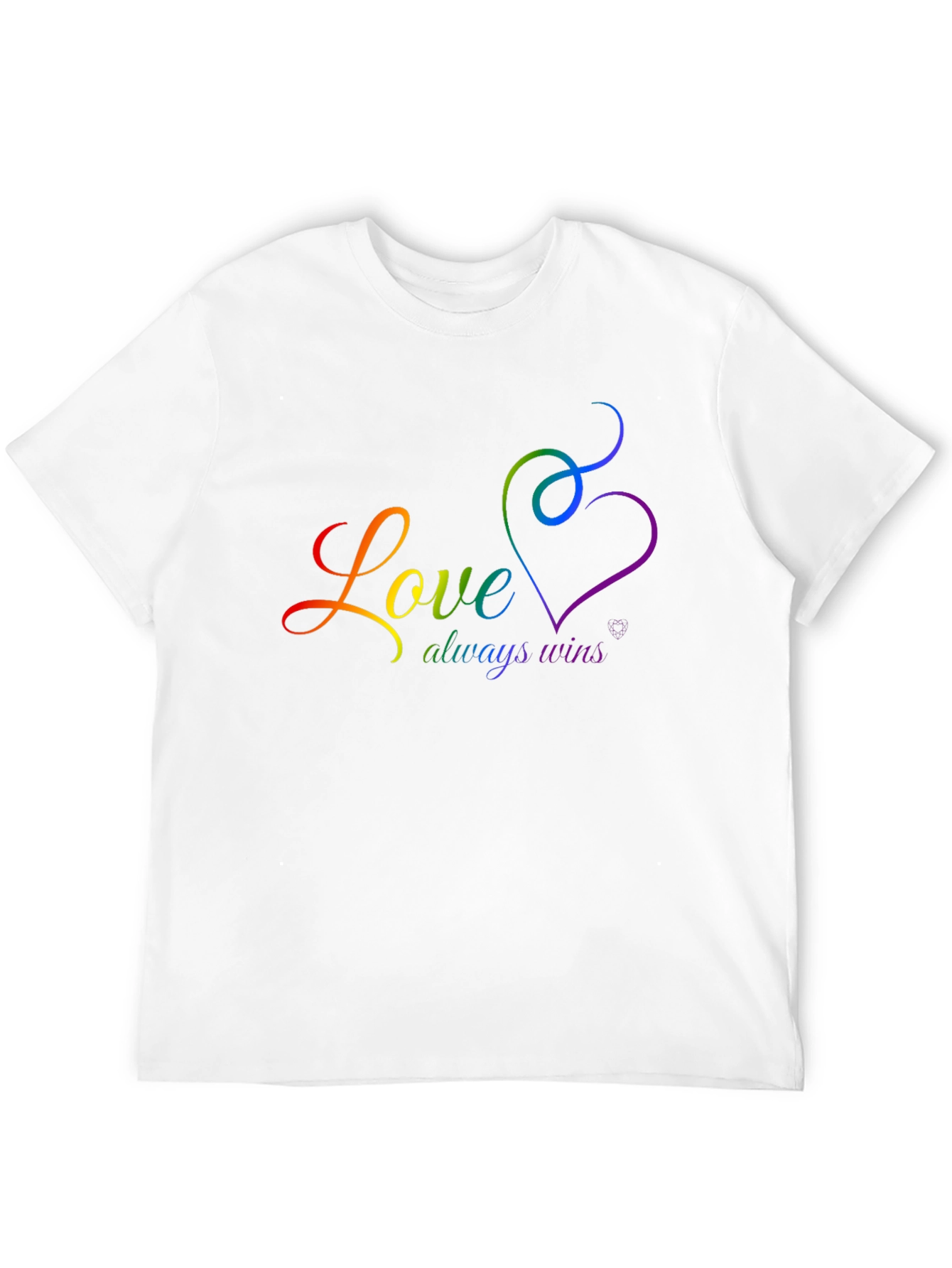 Love Wins Rainbow Graphic T-Shirt