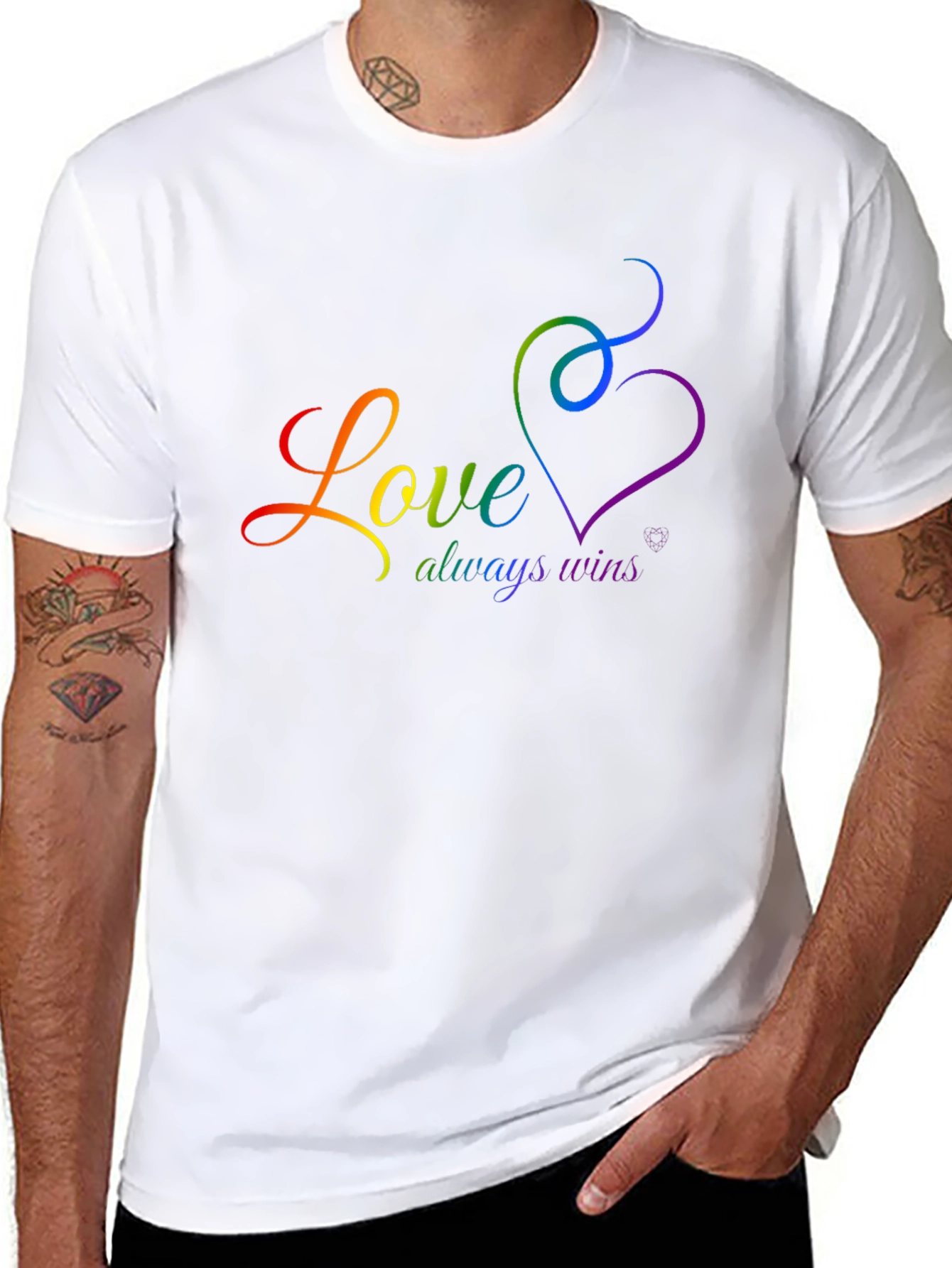 Love Wins Rainbow Graphic T-Shirt