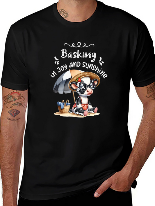Basking in Joy Cow Graphic Tee