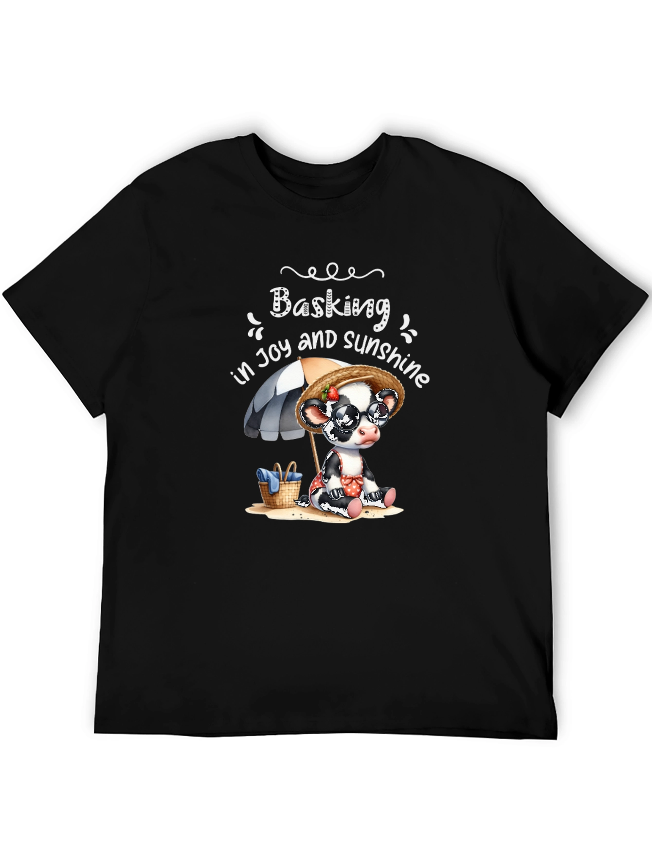 Basking in Joy Cow Graphic Tee