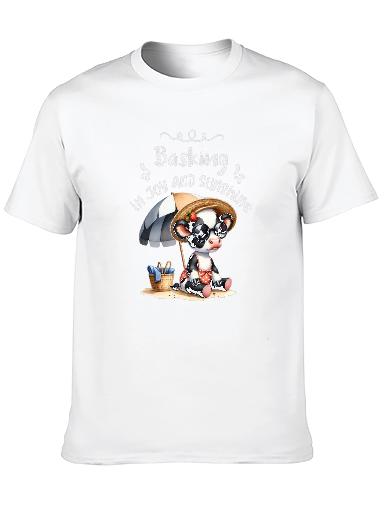 Basking in Joy Cow Graphic Tee