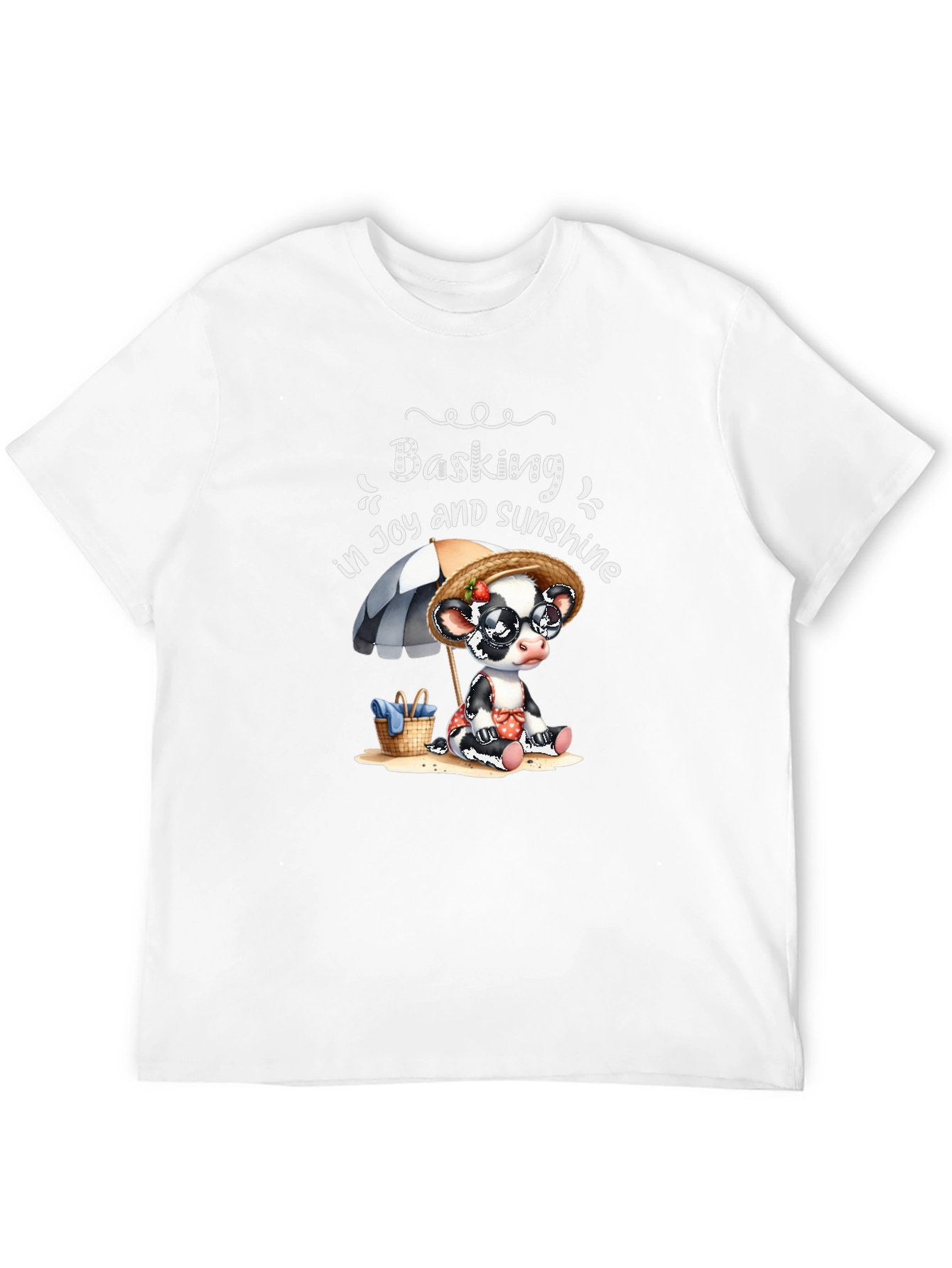 Basking in Joy Cow Graphic Tee
