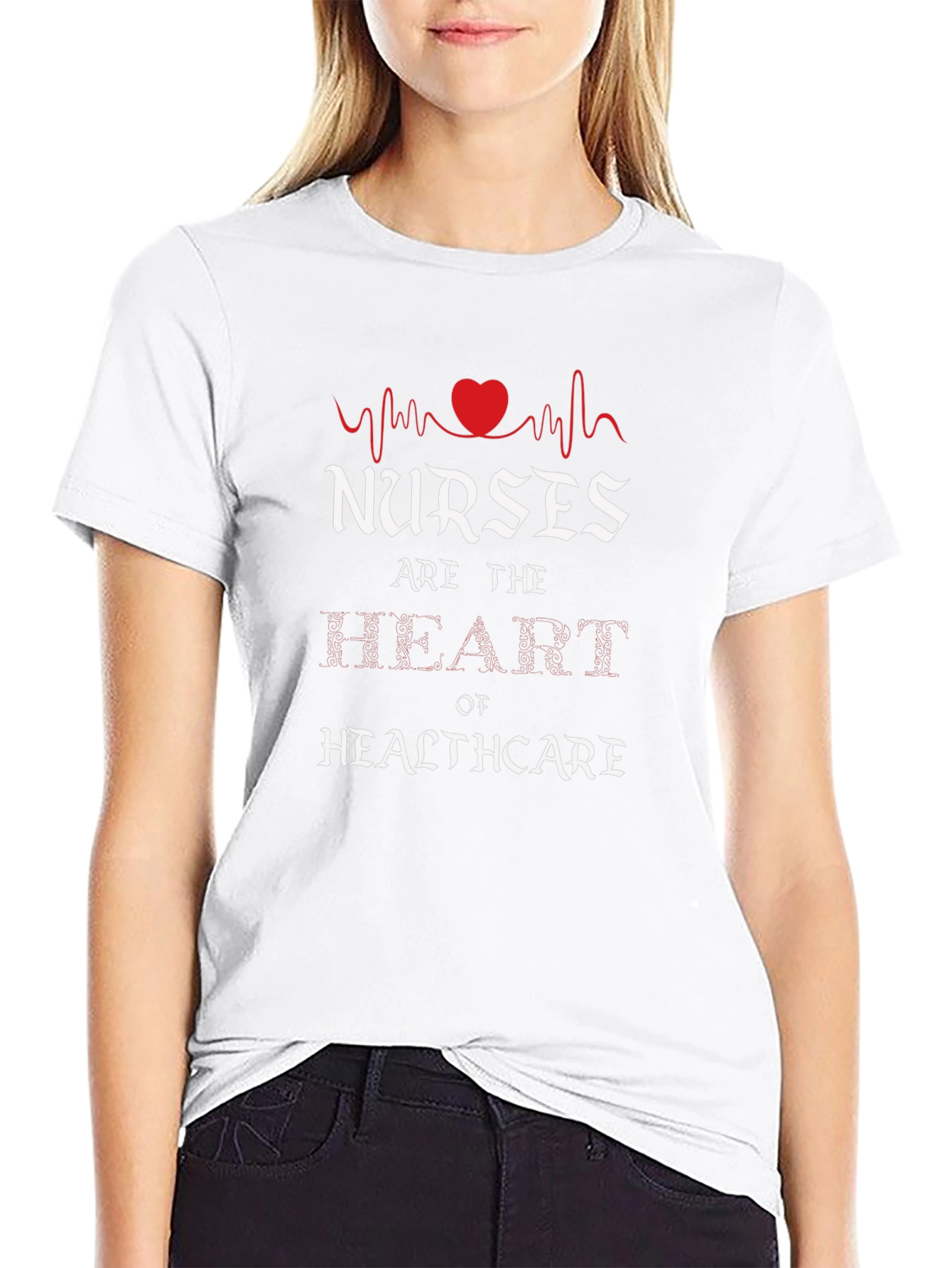 Nurses are the Heart of Healthcare Graphic Tee