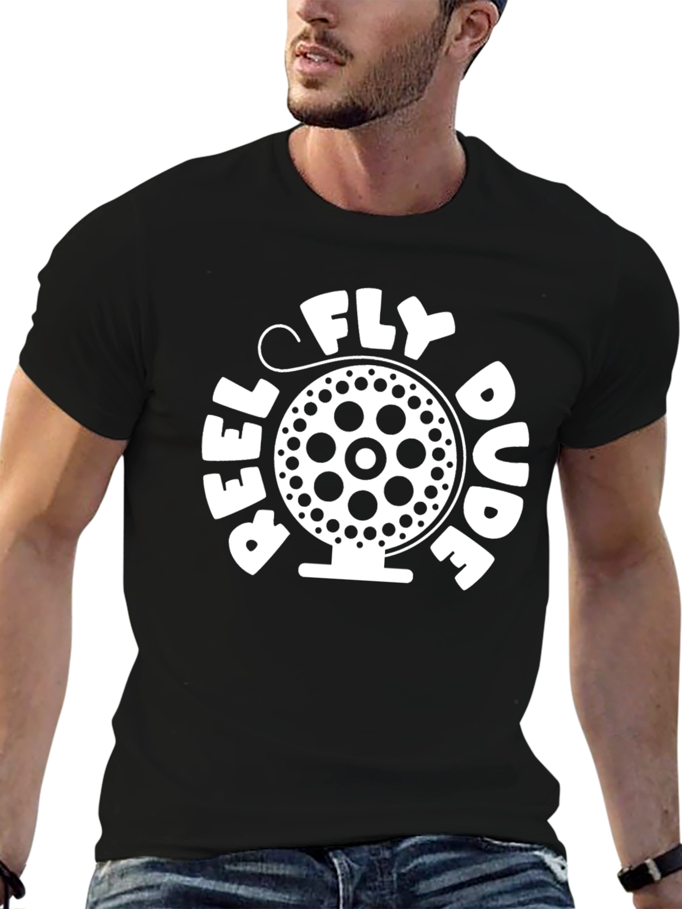 Reel Fly Dude Fishing Graphic T-Shirt