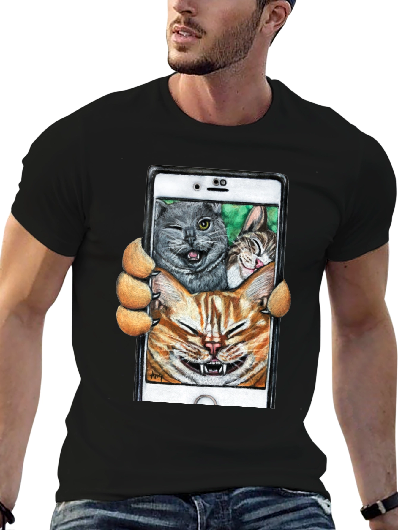 Funny Cat Selfie T-Shirt