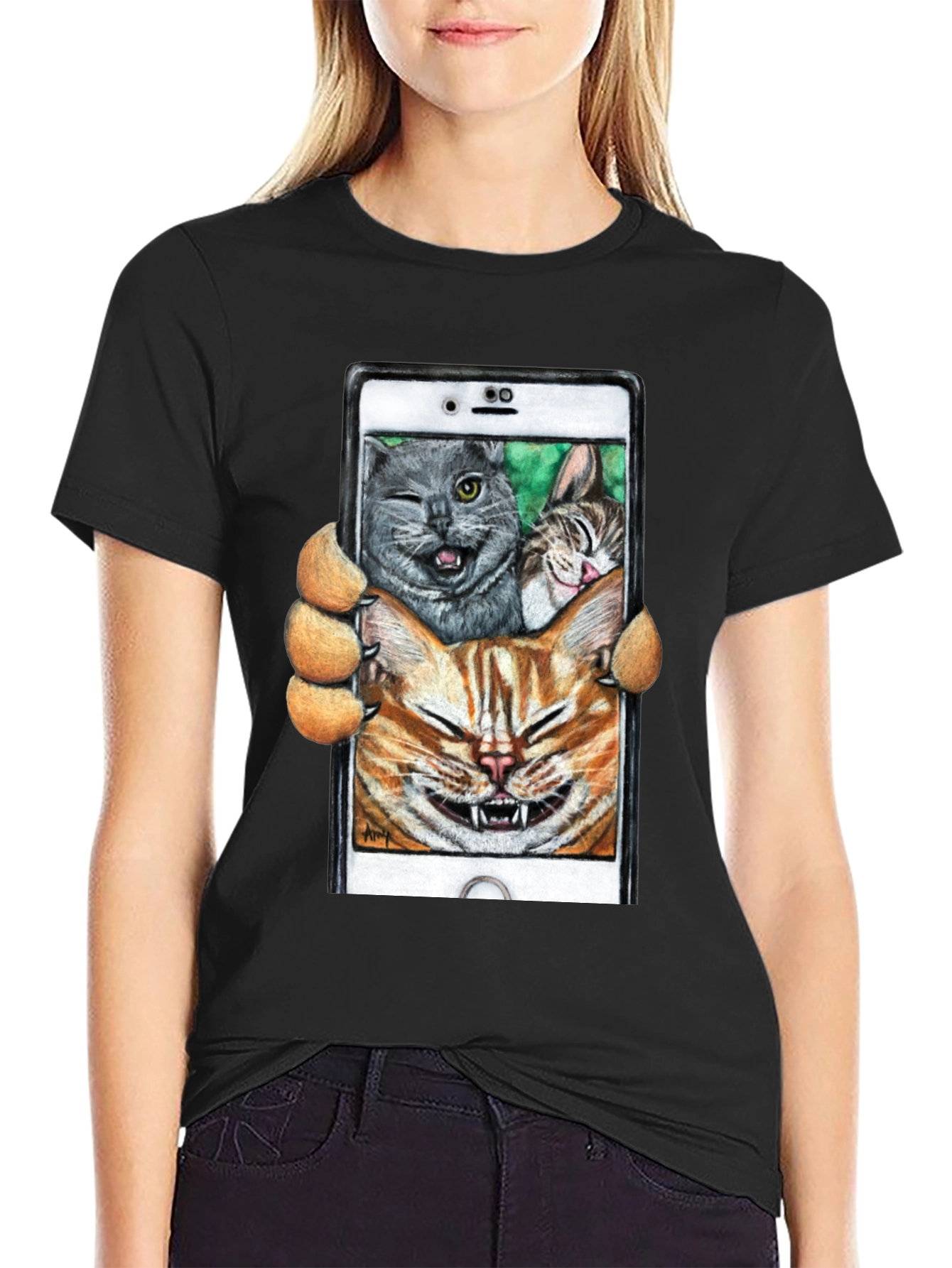 Funny Cat Selfie T-Shirt