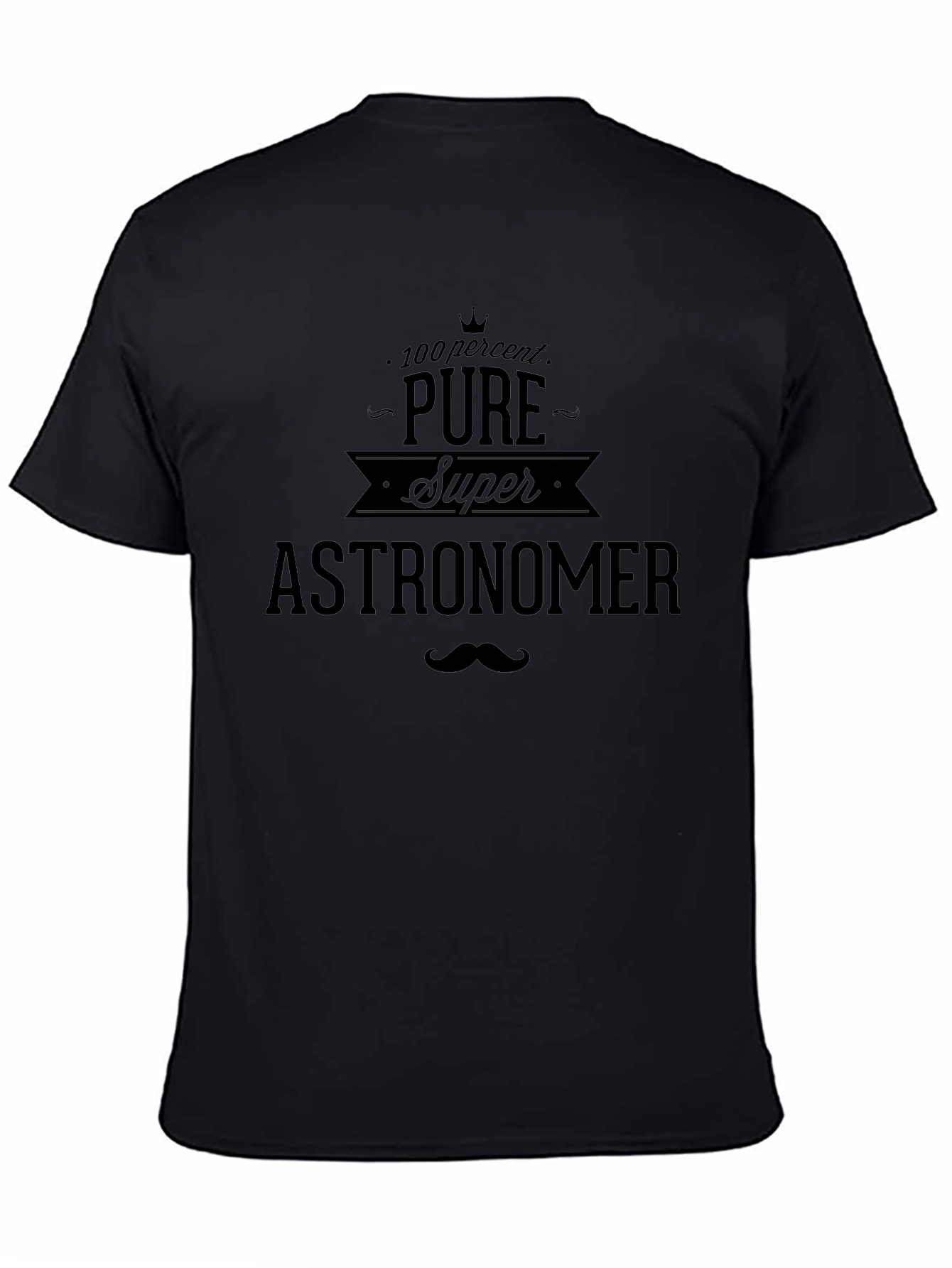 Pure Super Astronomer Graphic T-Shirt - Black