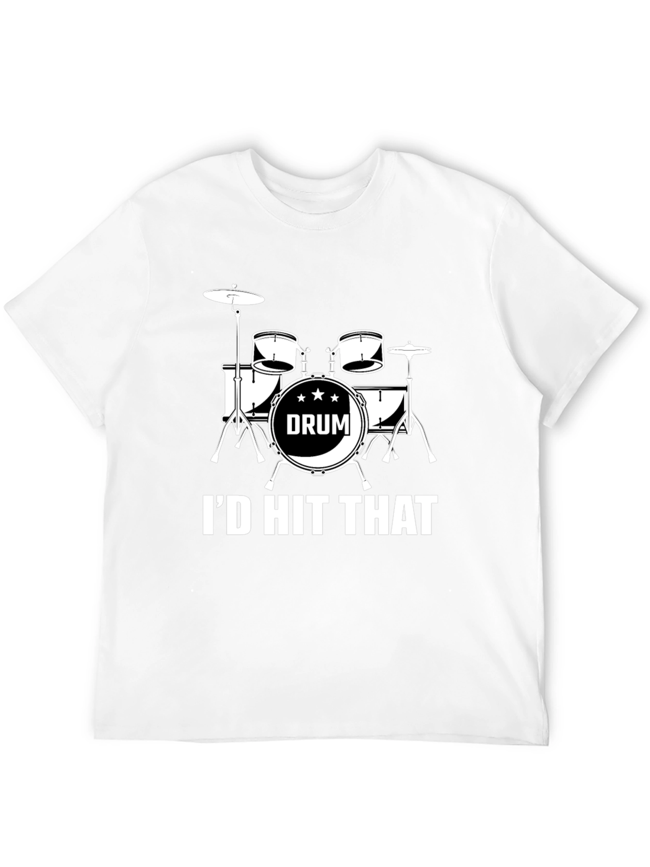 Id Hit That Drum Set Black T-Shirt
