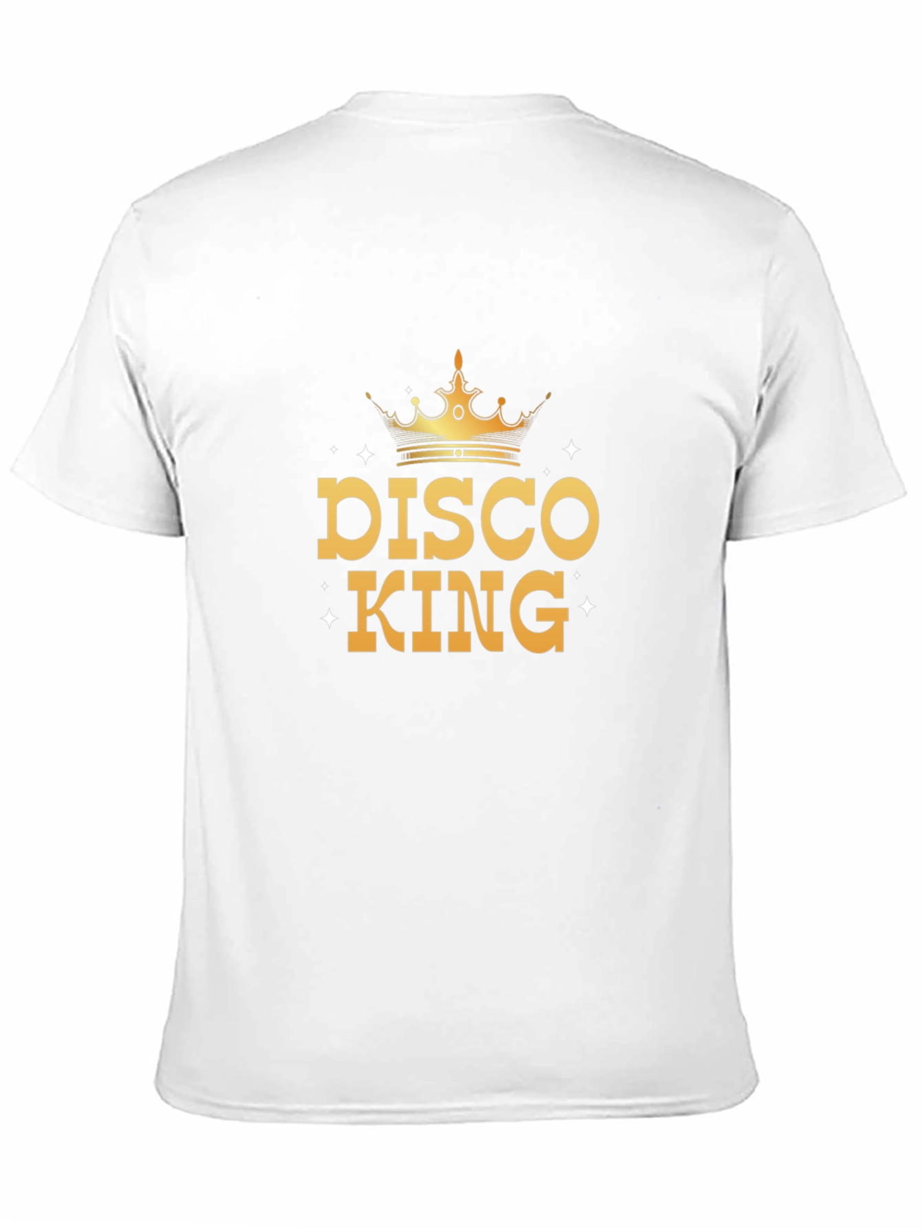 Disco King Black T-Shirt with Gold Crown Design