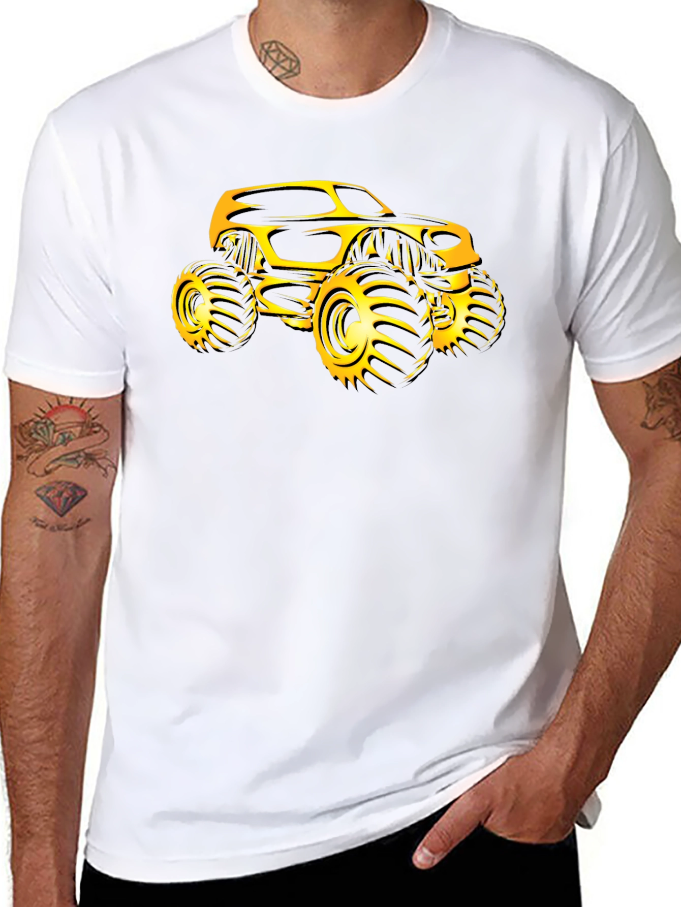 Monster Truck Graphic T-Shirt - Black