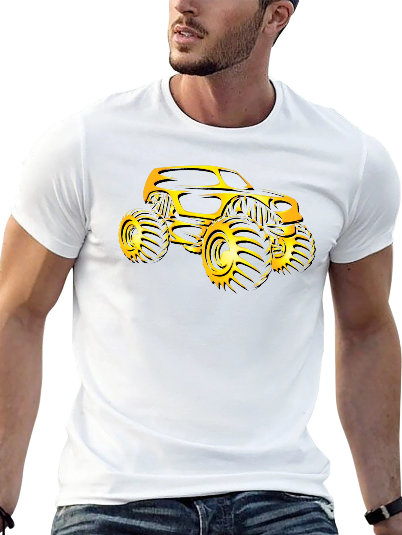 Monster Truck Graphic T-Shirt - Black