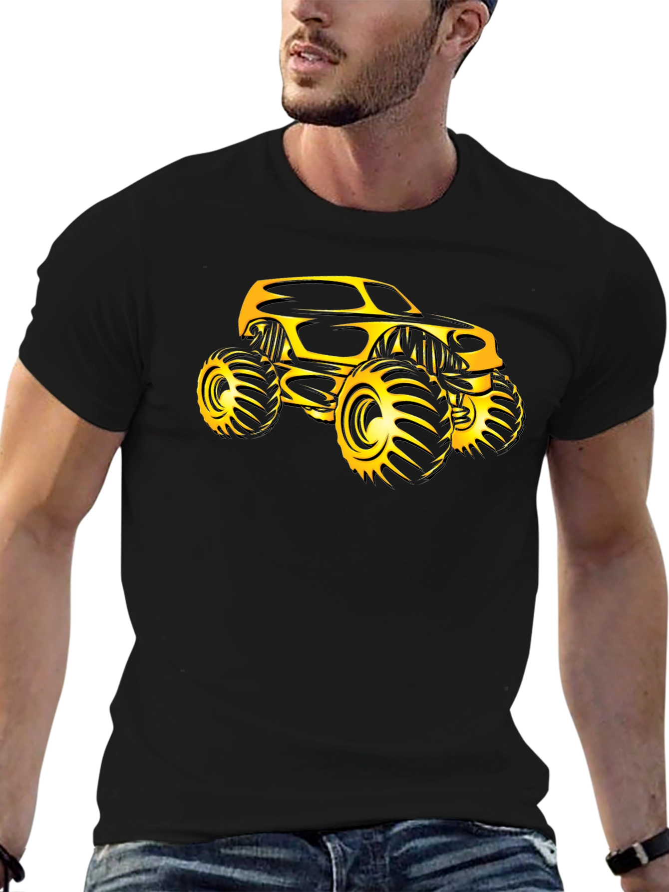 Monster Truck Graphic T-Shirt - Black