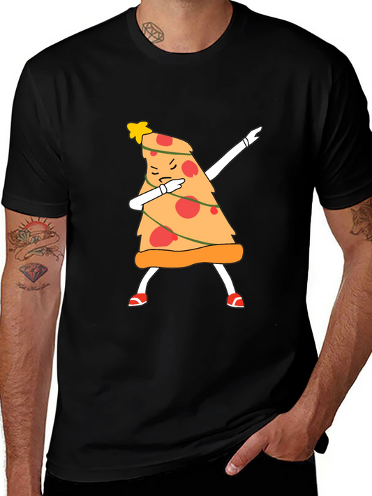 Dabbing Pizza Slice Christmas Tree T-Shirt
