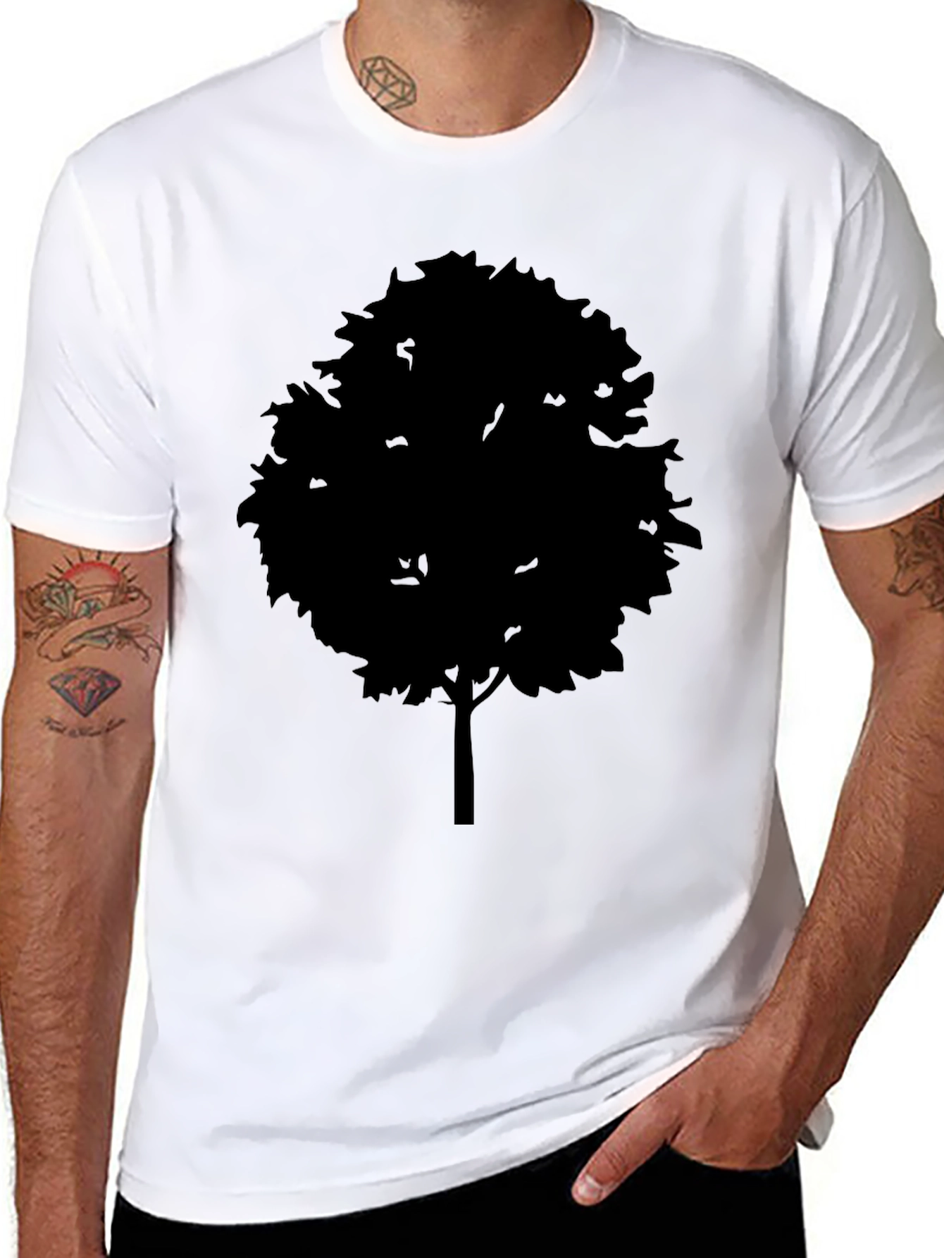 Tree Silhouette Graphic T-Shirt
