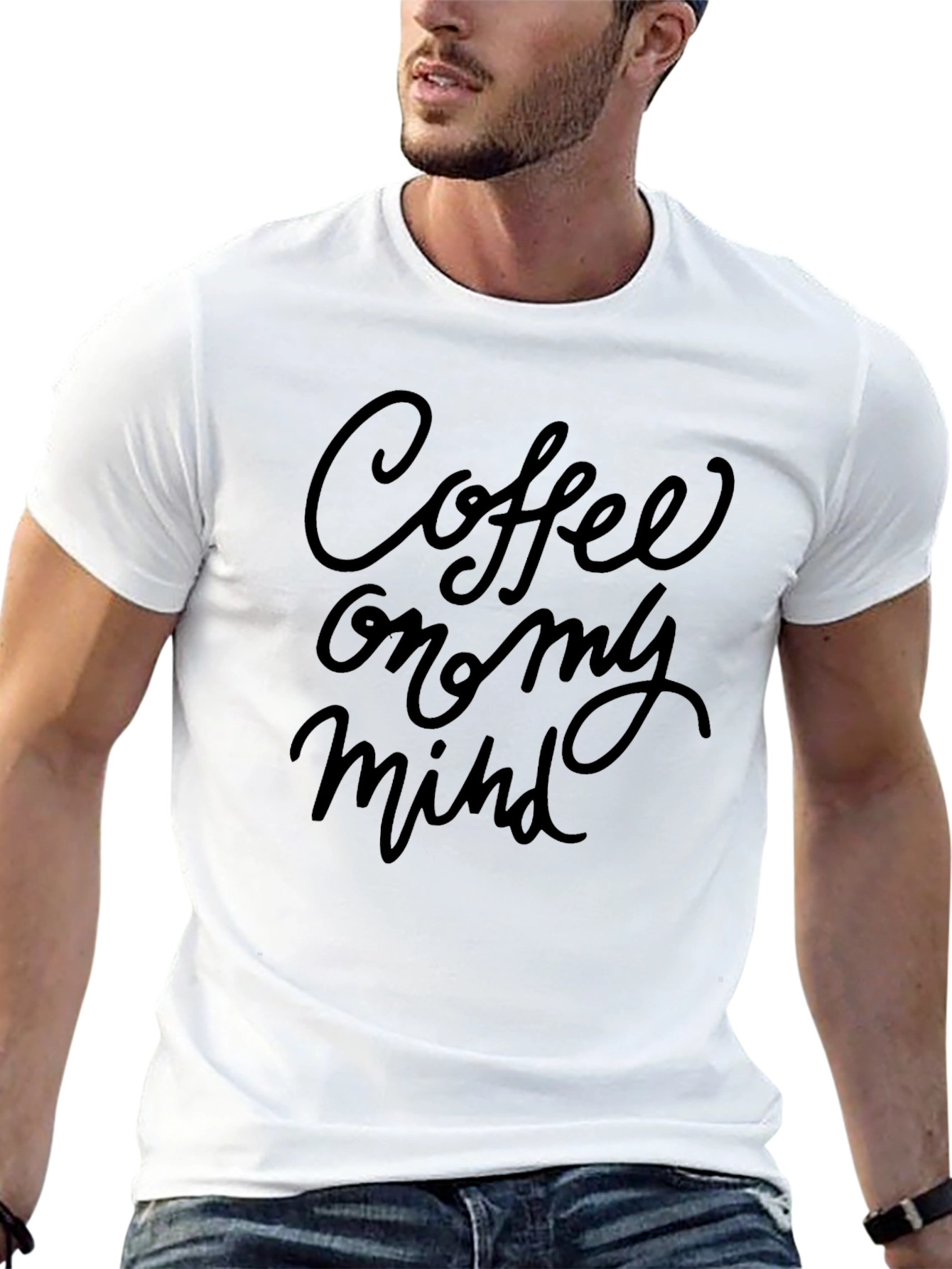 Coffee On My Mind Graphic Black T-Shirt