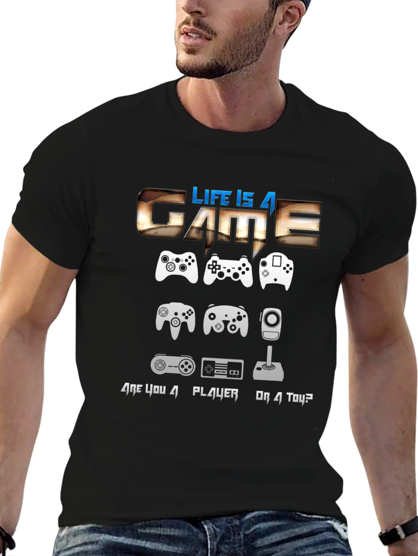 Life is a Game T-Shirt Gamer Controller Graphic Tee