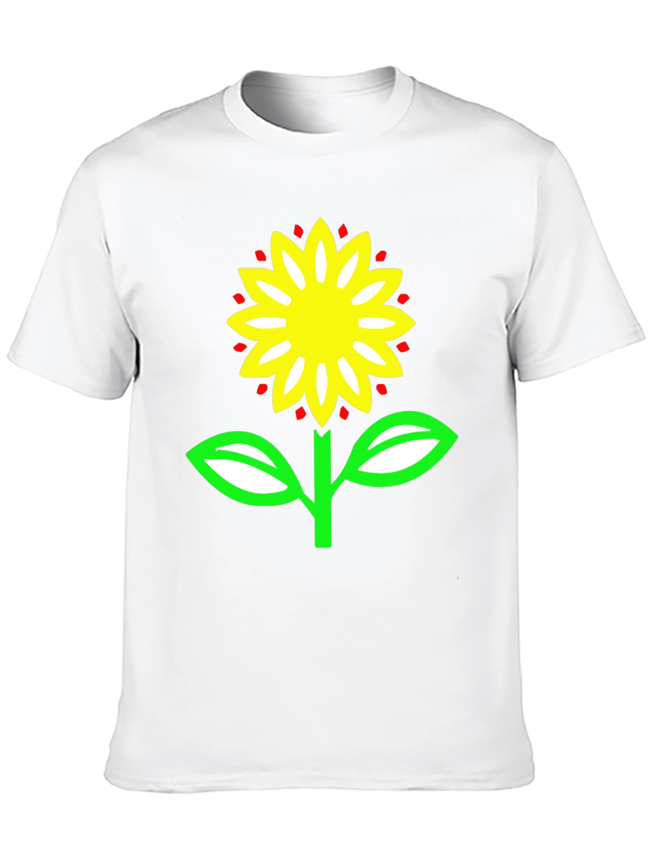 Sunflower Graphic Tee - Black Cotton T-Shirt