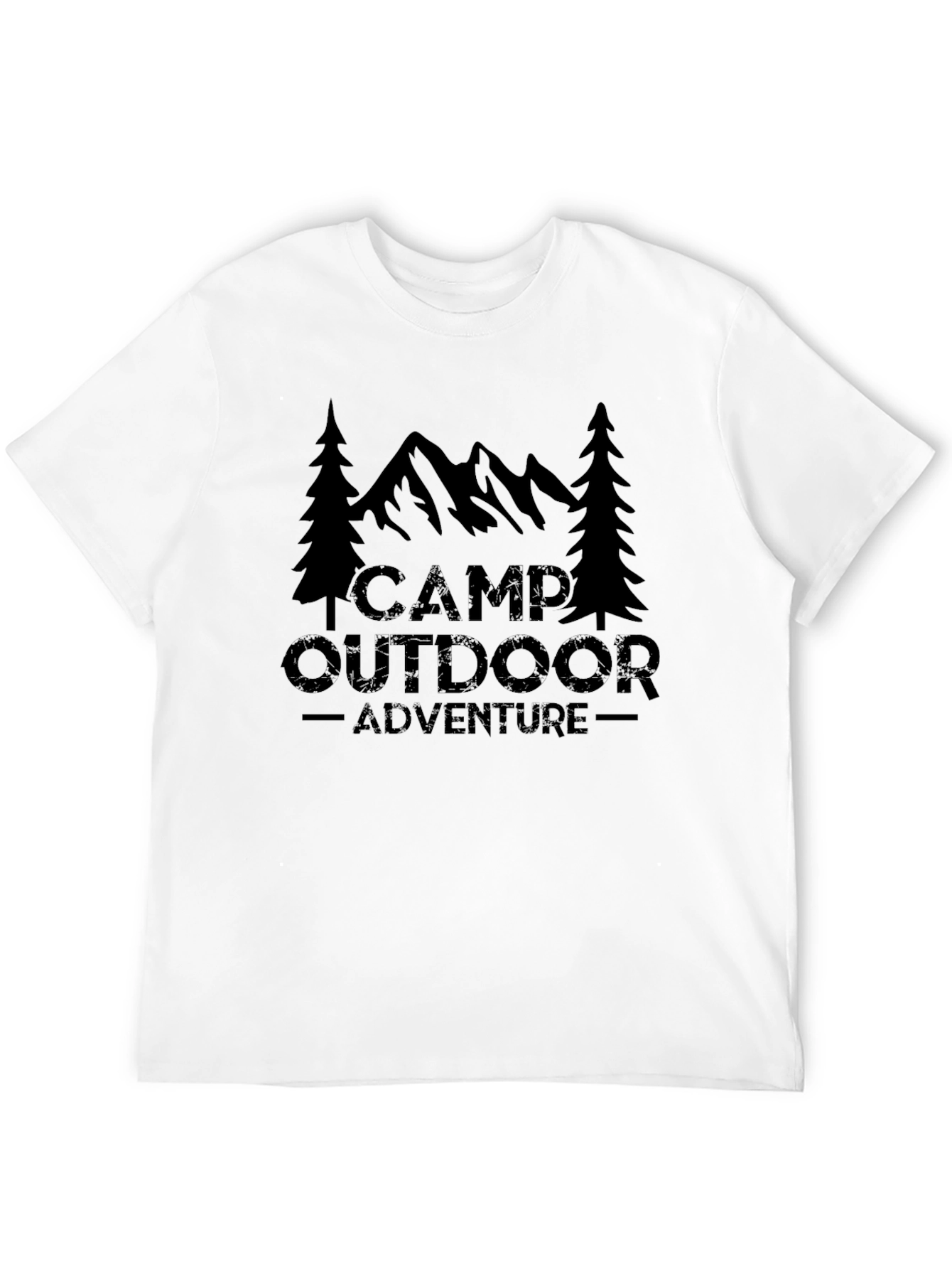 Camp Outdoor Adventure Graphic Tee - Black