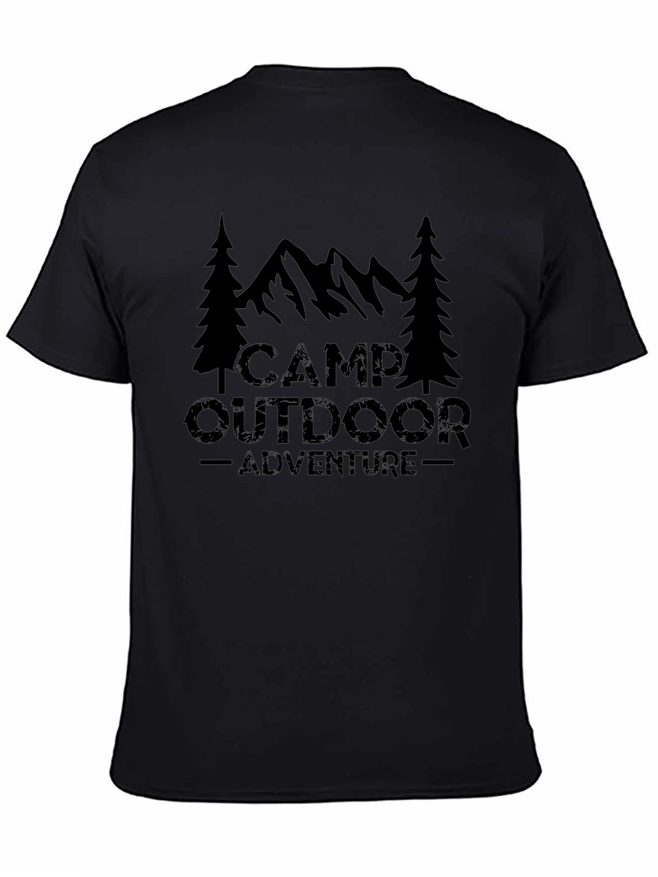 Camp Outdoor Adventure Graphic Tee - Black