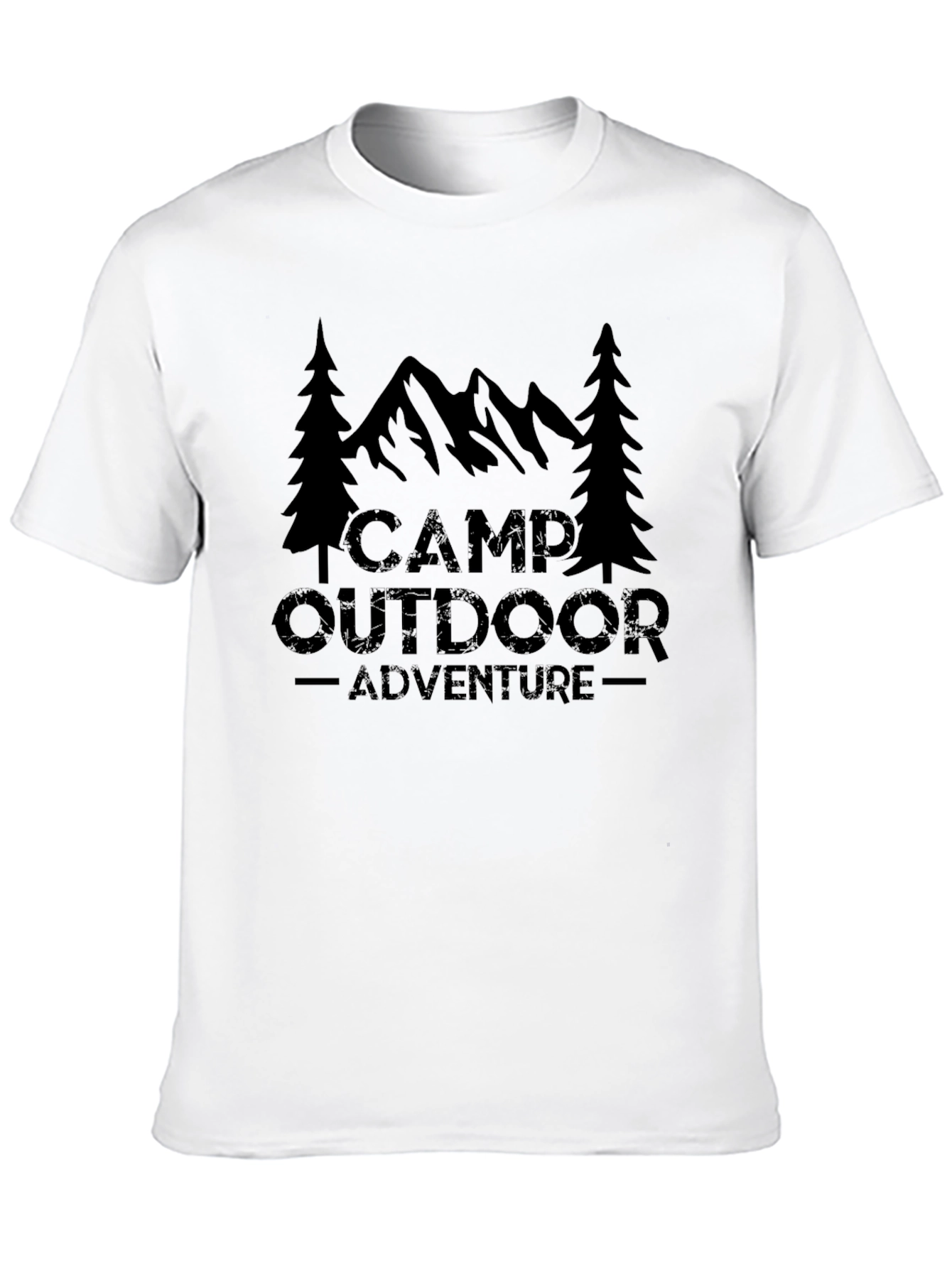 Camp Outdoor Adventure Graphic Tee - Black