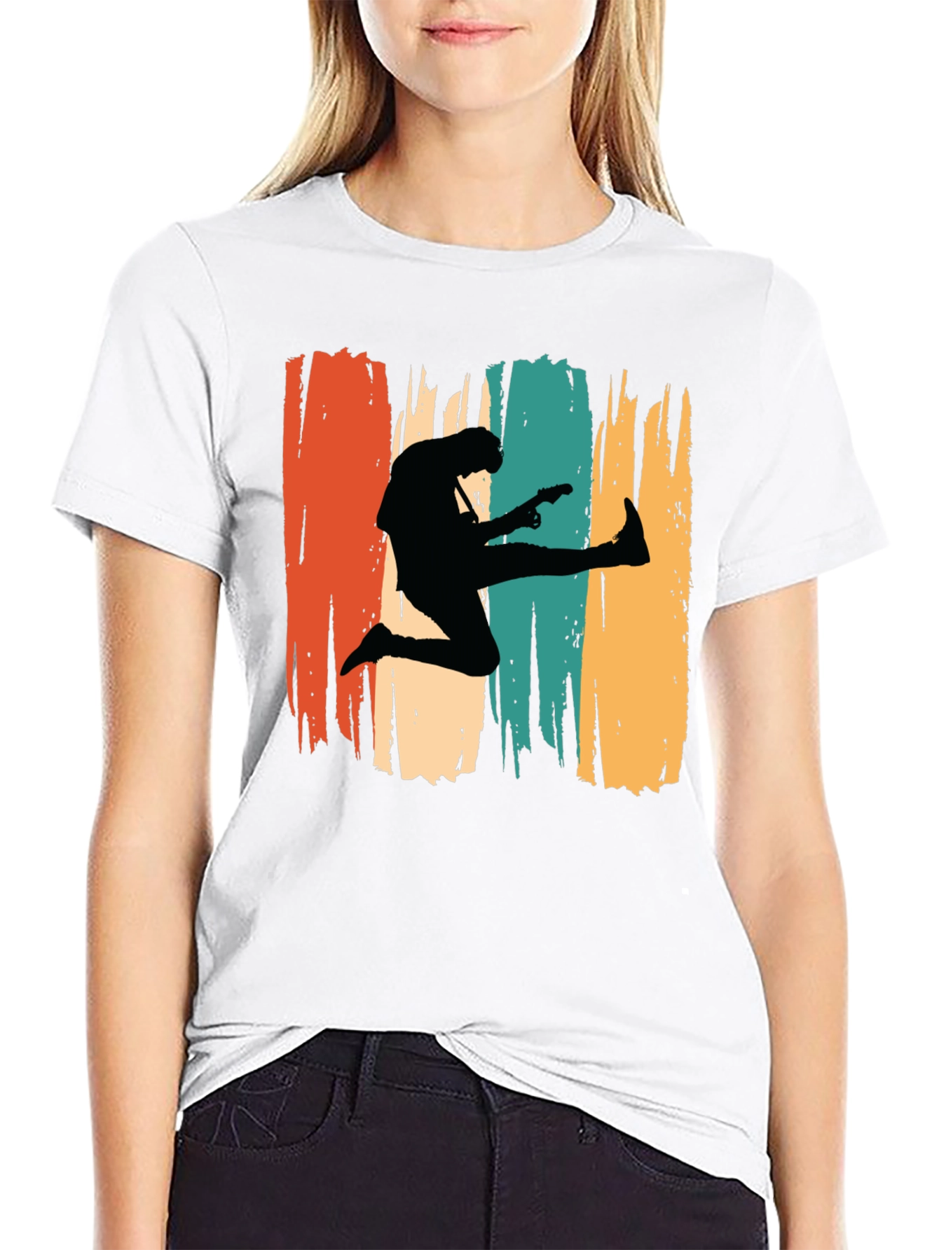 Retro Guitarist T-Shirt Music Lover Tee