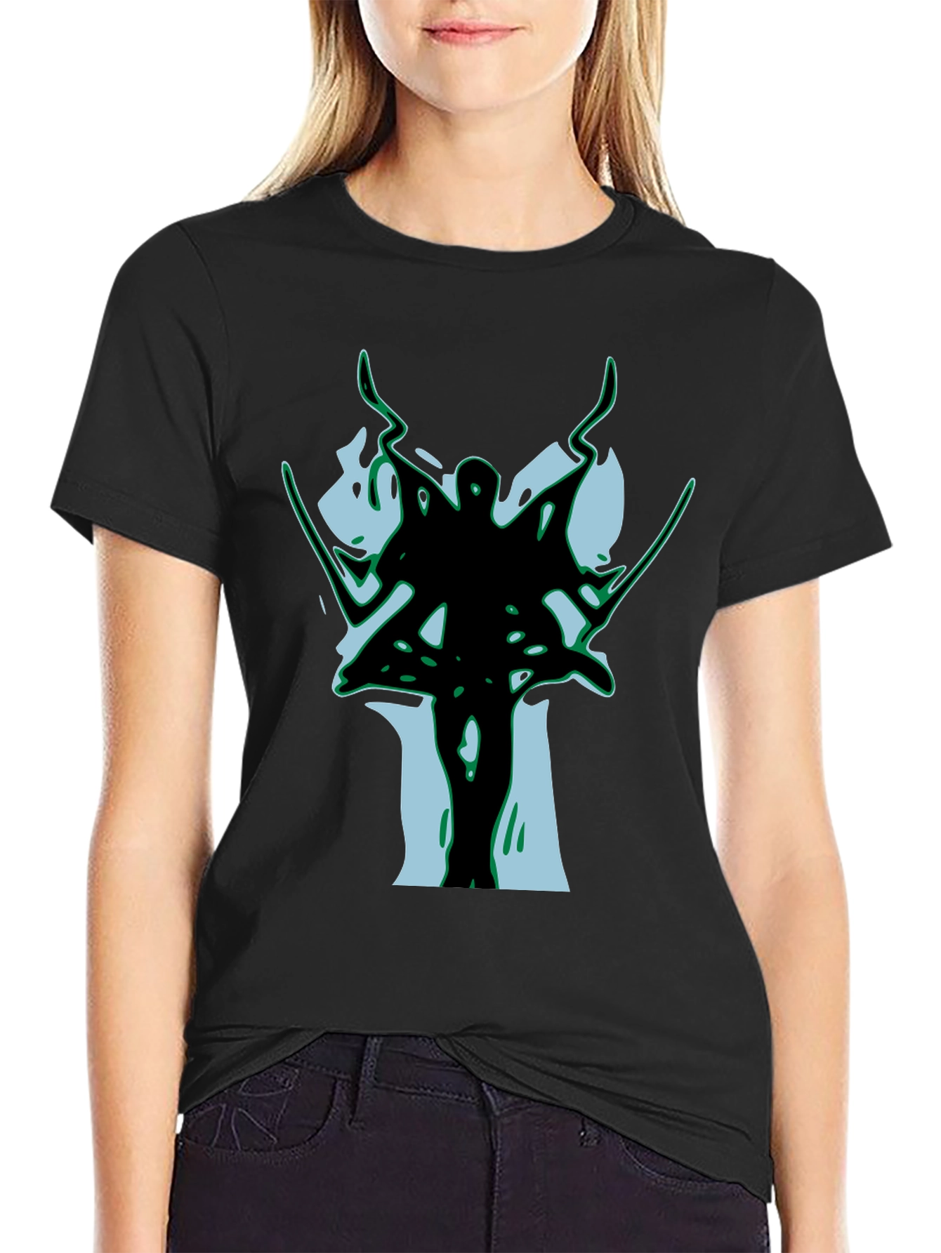 Abstract Warrior Black T-Shirt