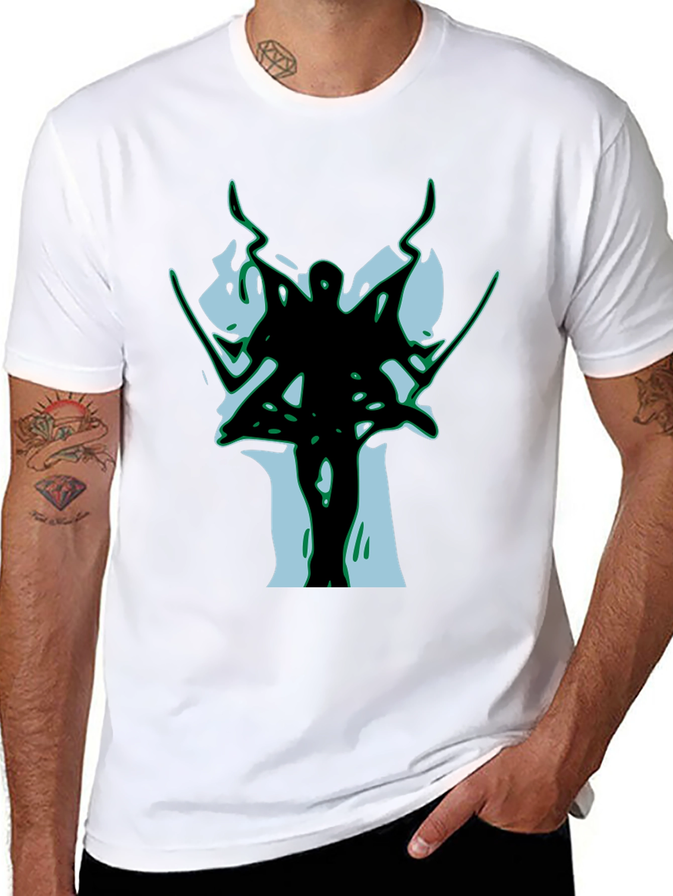 Abstract Warrior Black T-Shirt