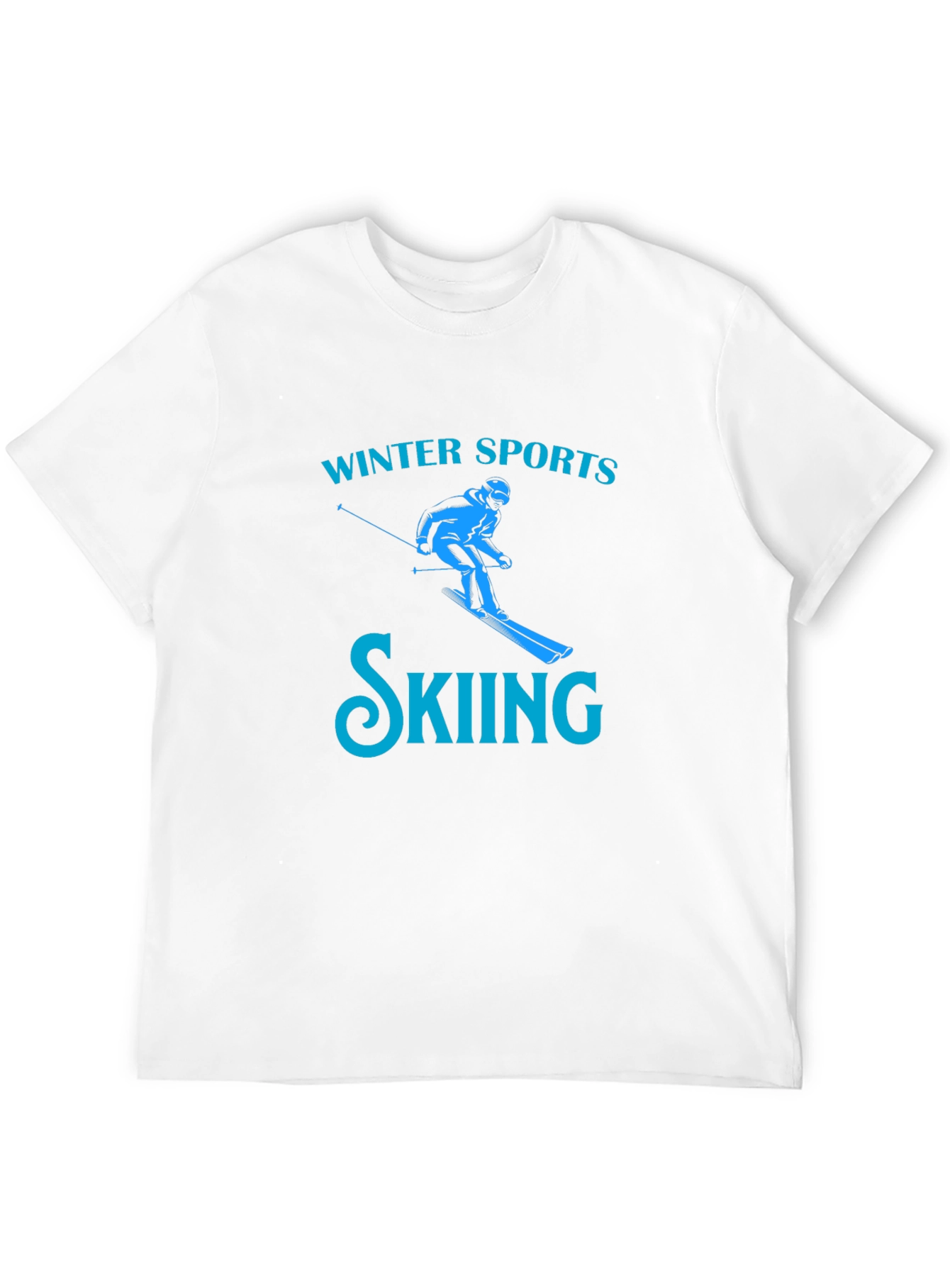 Winter Sports Skiing T-Shirt - Black