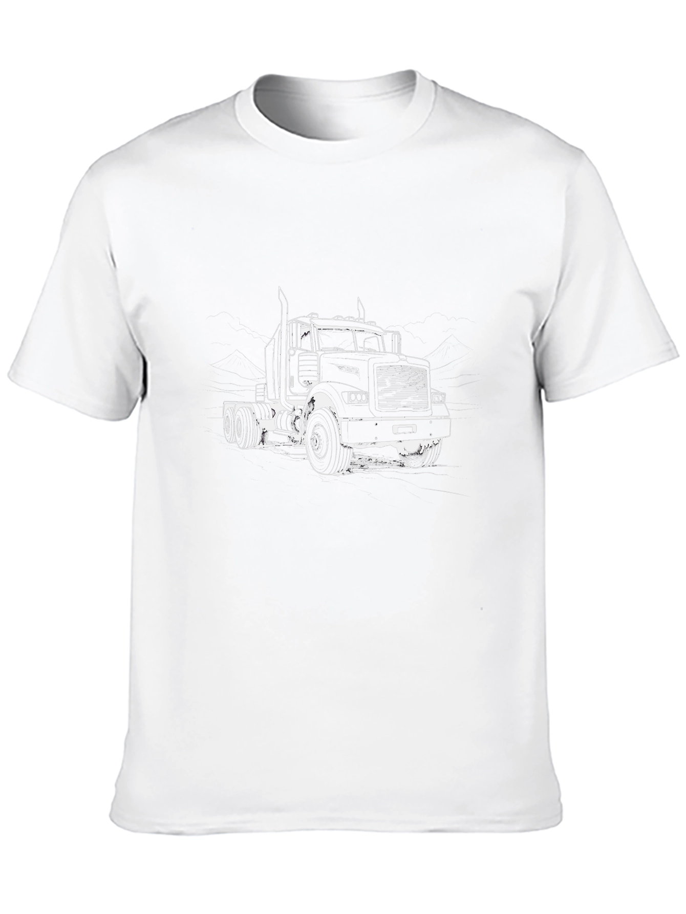 Truck Graphic Tee - Black Cotton T-Shirt