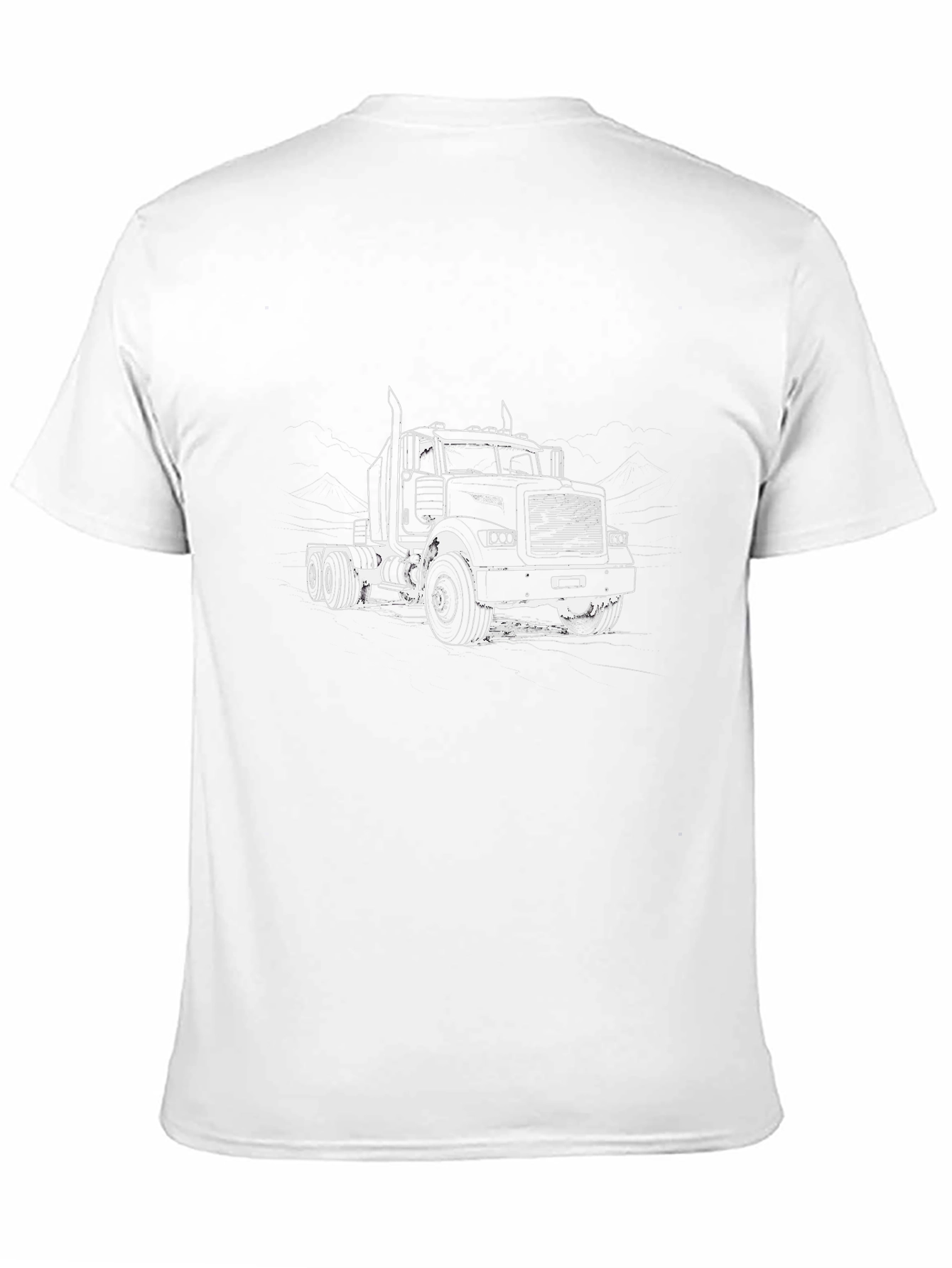 Truck Graphic Tee - Black Cotton T-Shirt