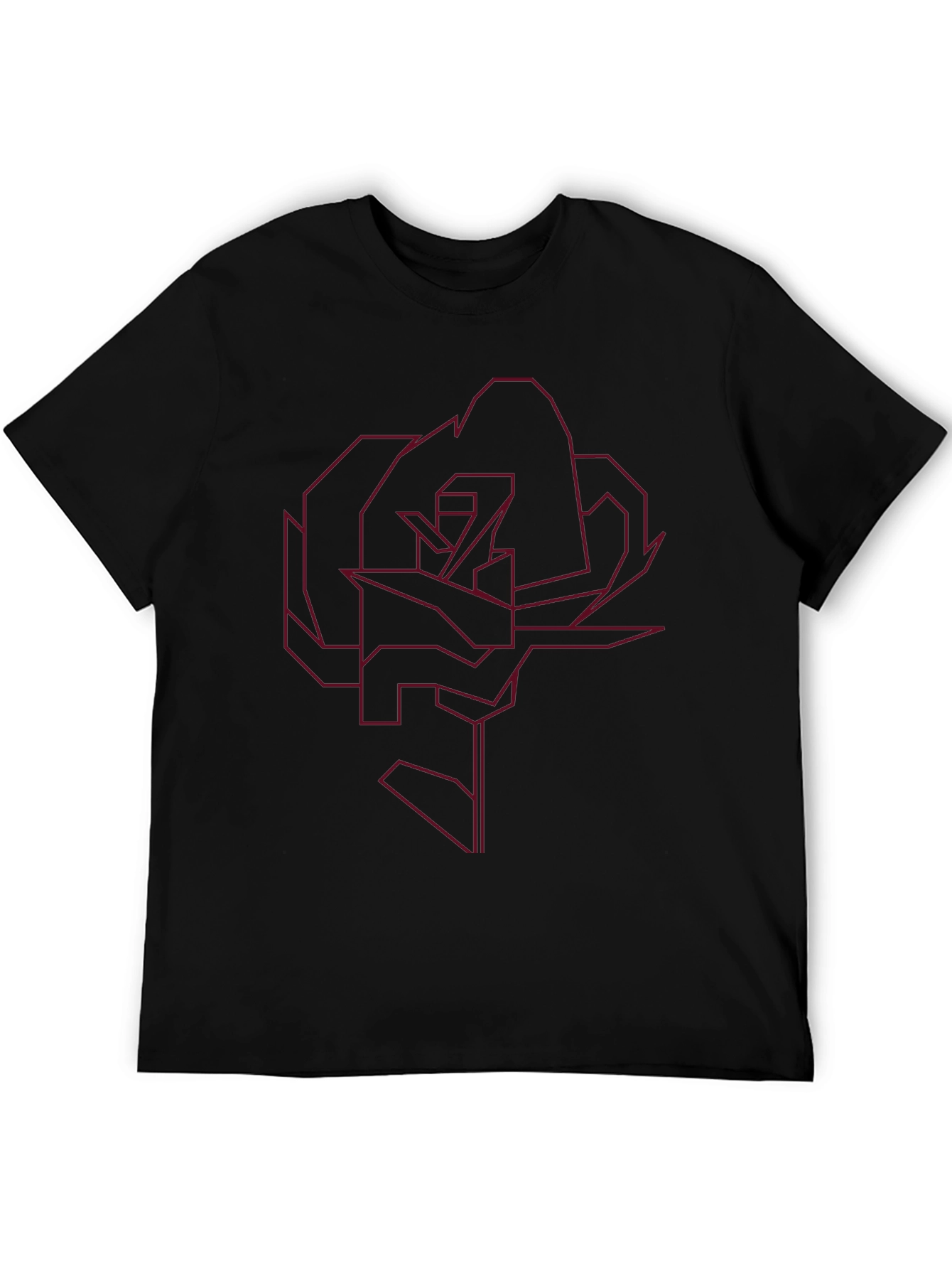 Abstract Geometric Rose Graphic Tee